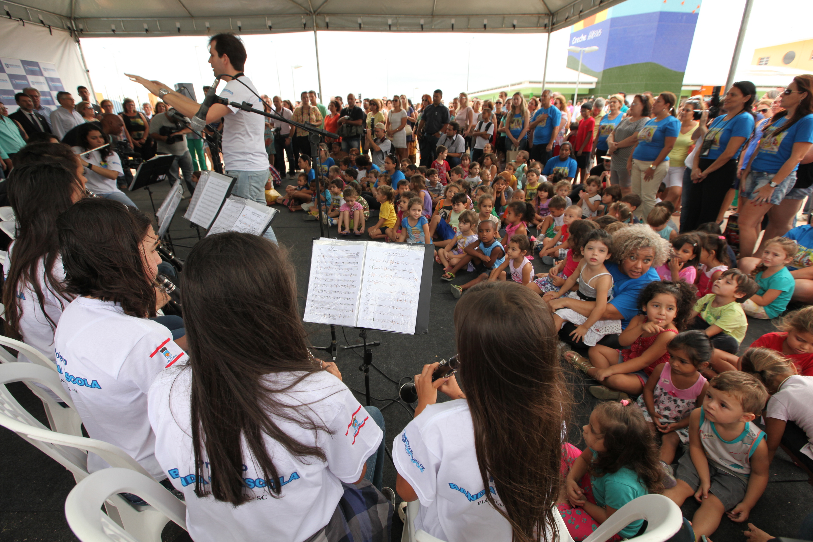 Inauguração da Creche Hassis, a primeira da rede municipal com padrão internacional de sustentabilidade. Foto: Miriam Zomer/Agência AL