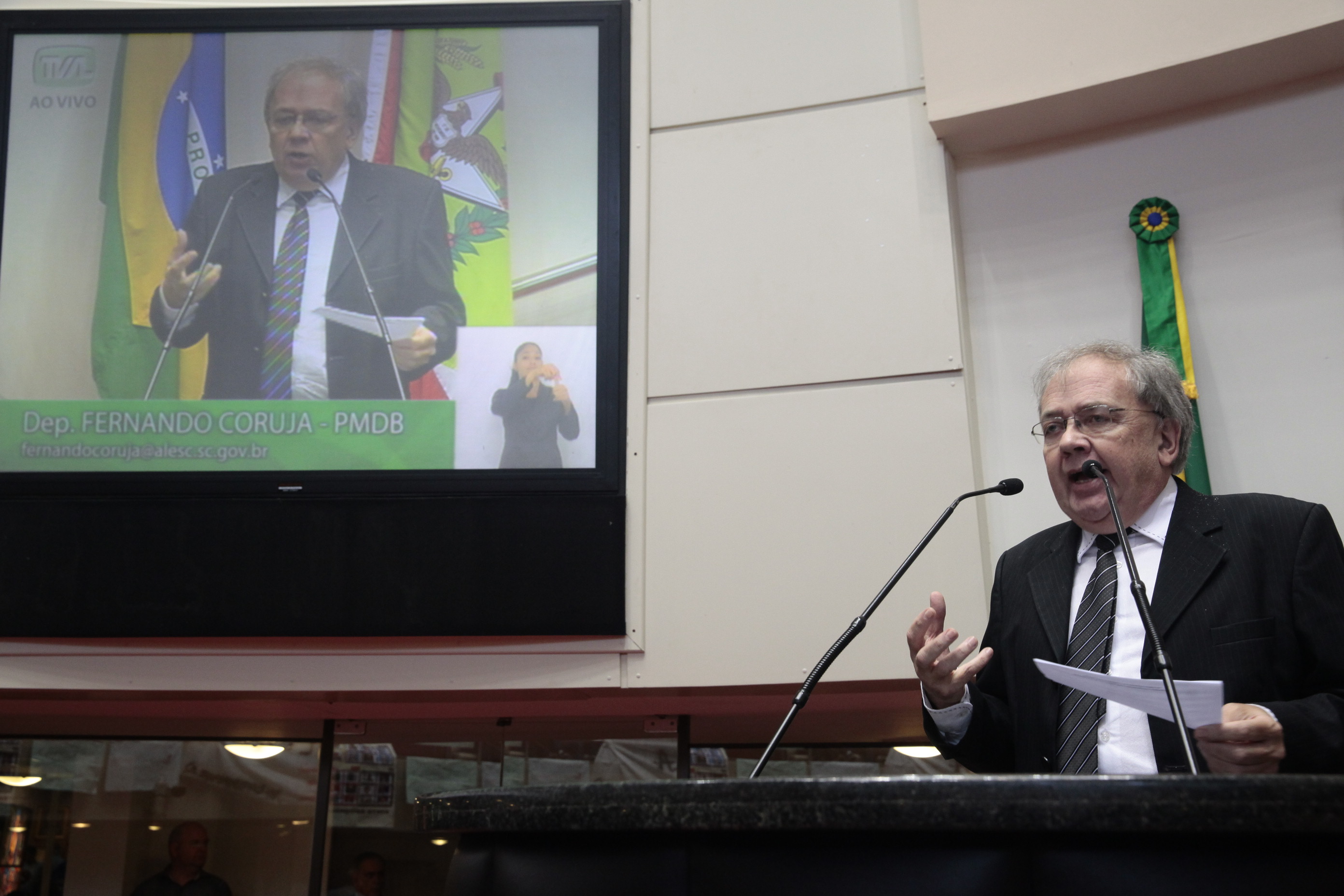 Fernando Coruja (PMDB) Plenário Foto: Eduardo Guedes de Oliveira / Agência AL