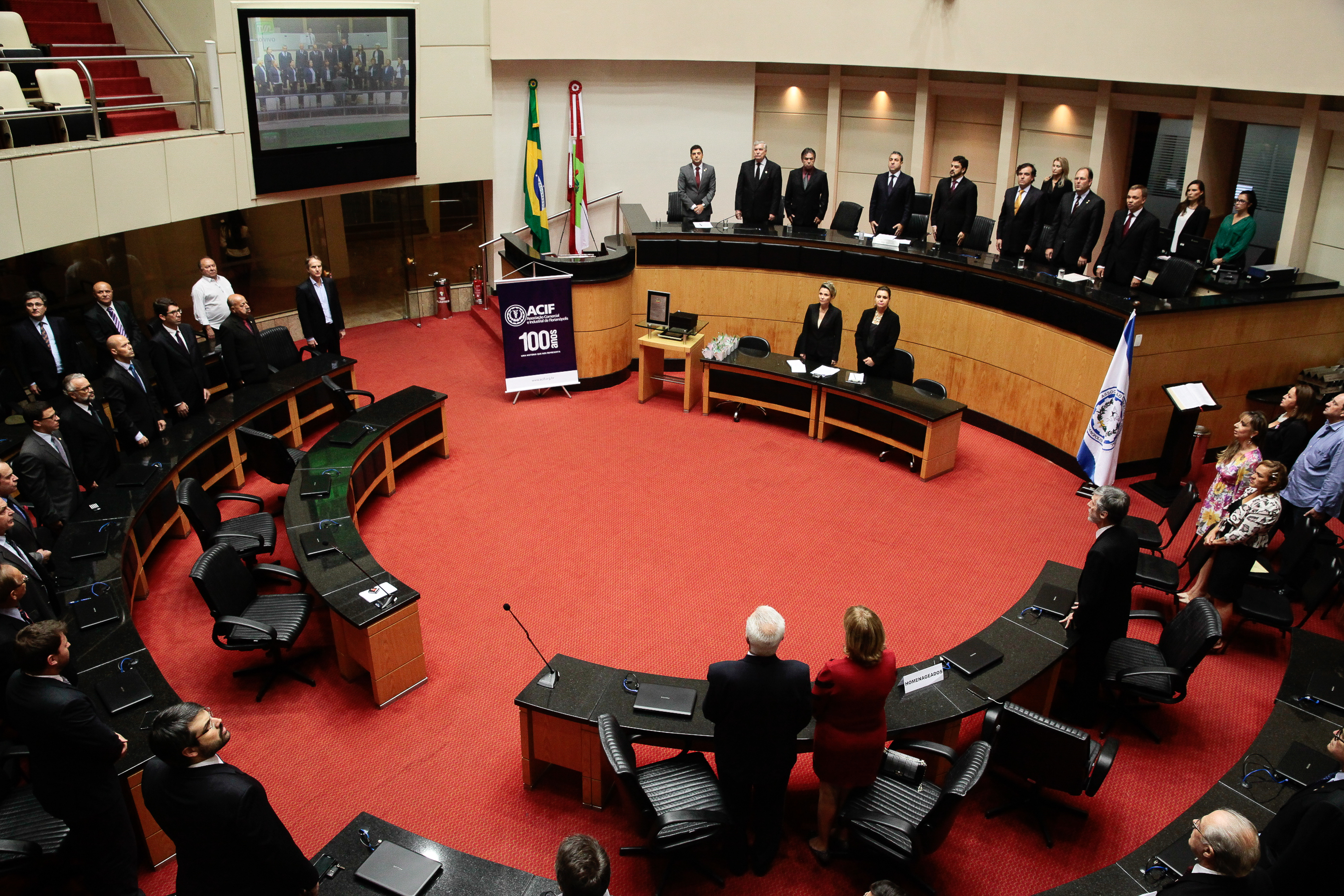 Sessão Especial em homenagem à Associação Comercial e Industrial de Florianópolis - ACIF pela passagem dos seus cem anos de fundação. Foto: Miriam Zomer/Agência AL
