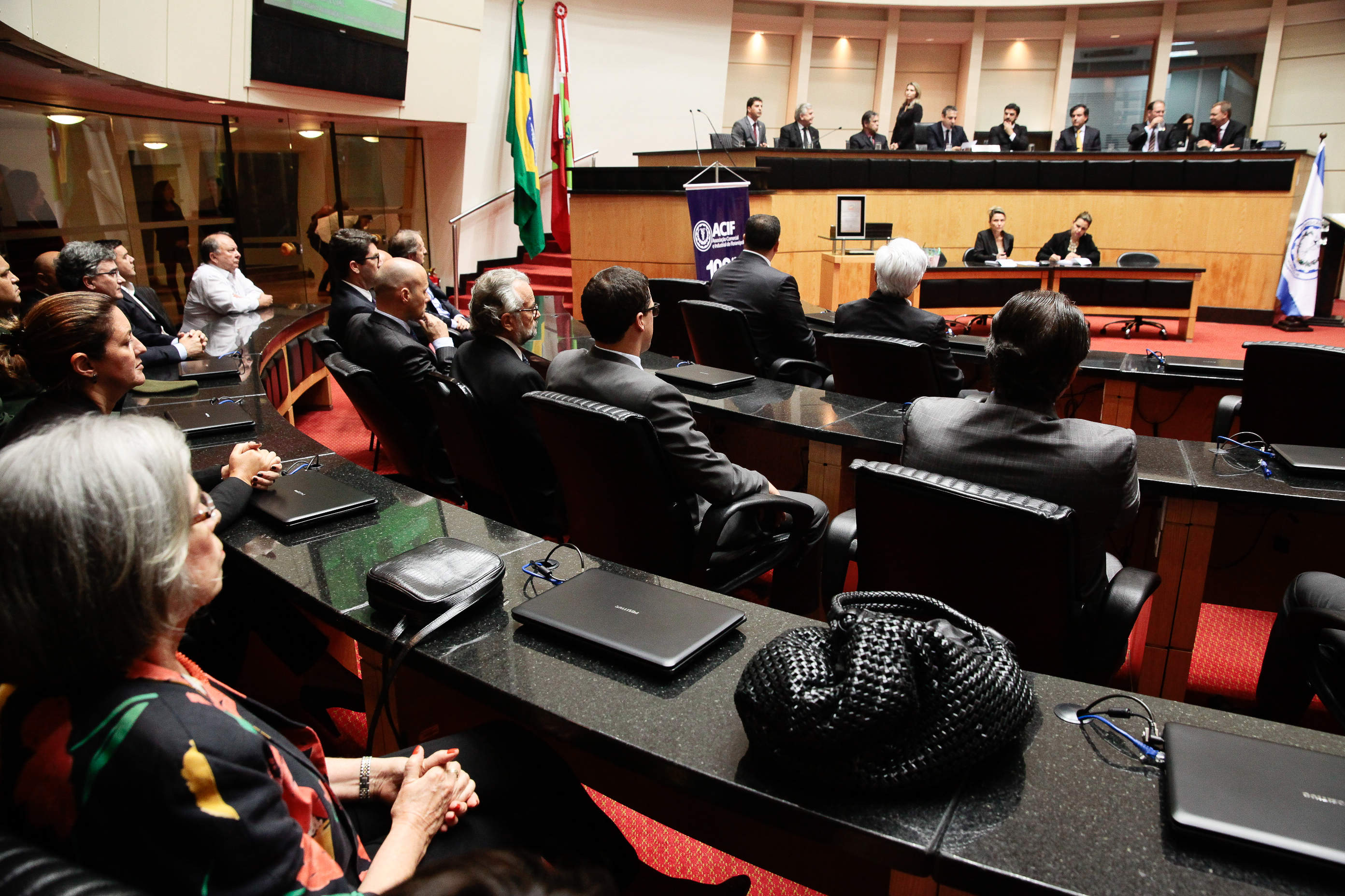 Sessão Especial em homenagem à Associação Comercial e Industrial de Florianópolis - ACIF pela passagem dos seus cem anos de fundação. Foto: Miriam Zomer/Agência AL