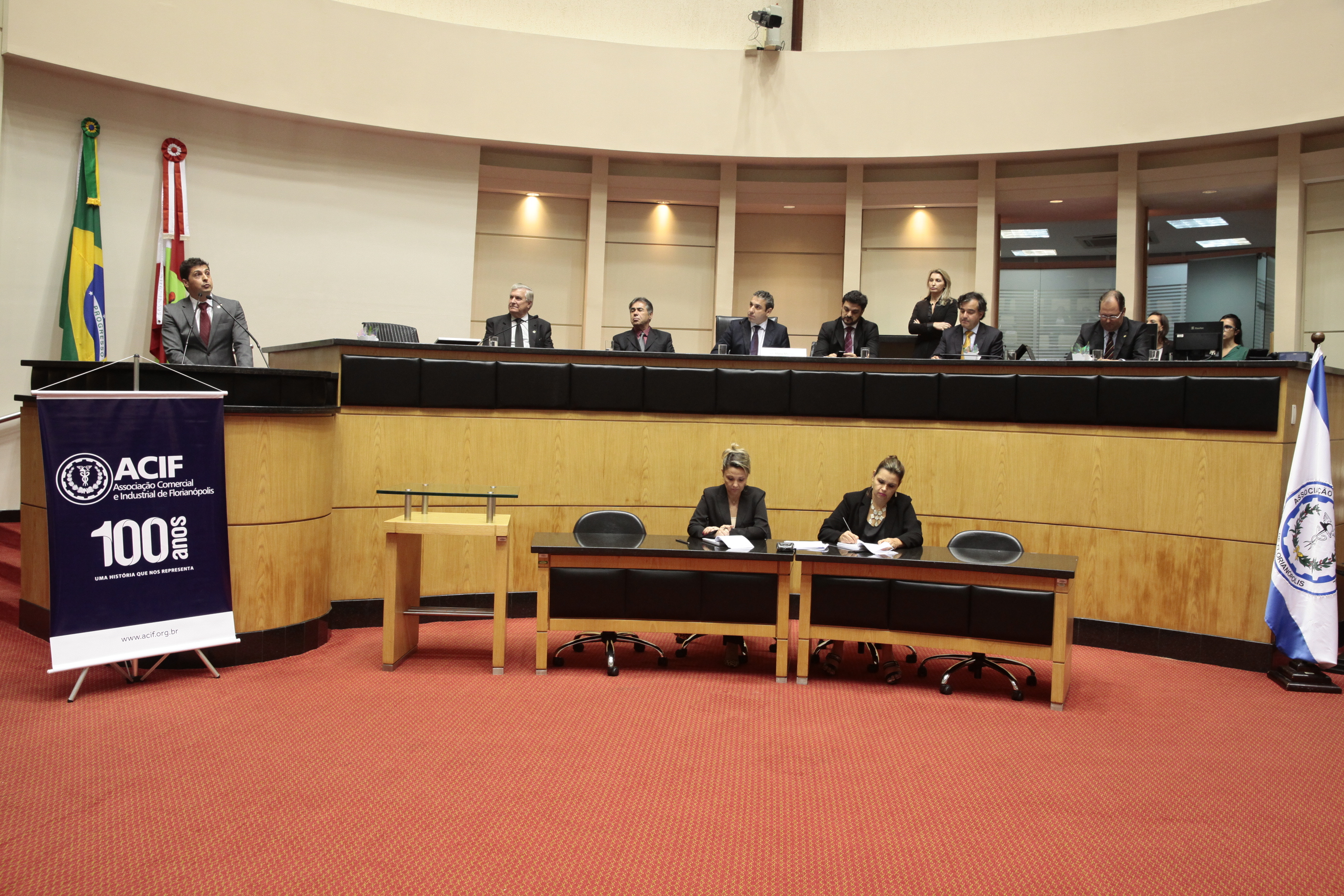 Sessão Especial em homenagem à Associação Comercial e Industrial de Florianópolis - ACIF pela passagem dos seus cem anos de fundação. Foto: Miriam Zomer/Agência AL
