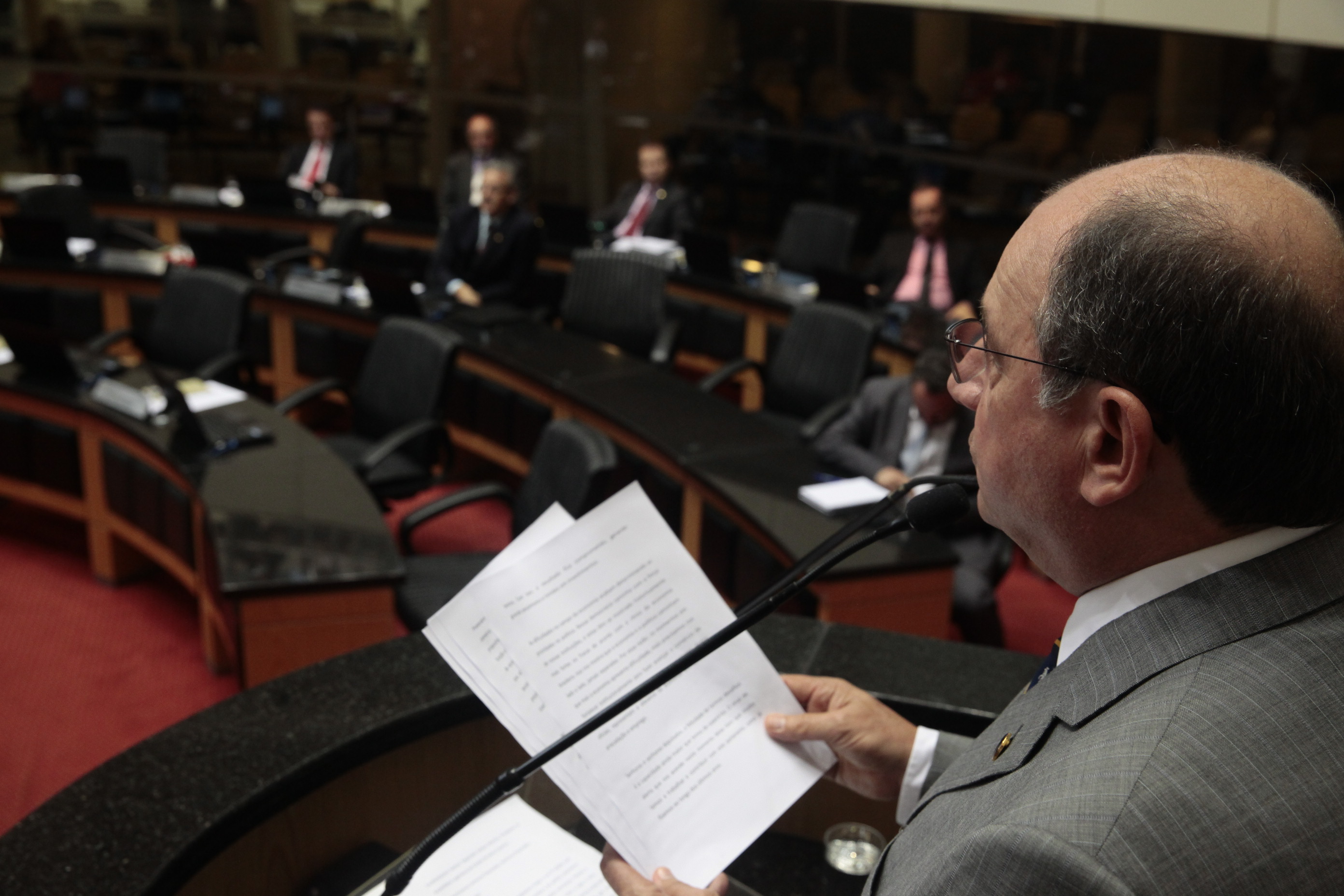 Presidente da Fecomércio SC, Bruno Breithaupt.  Sessão Plenária. Fotos: Eduardo Guedes de Oliveira/Agência AL