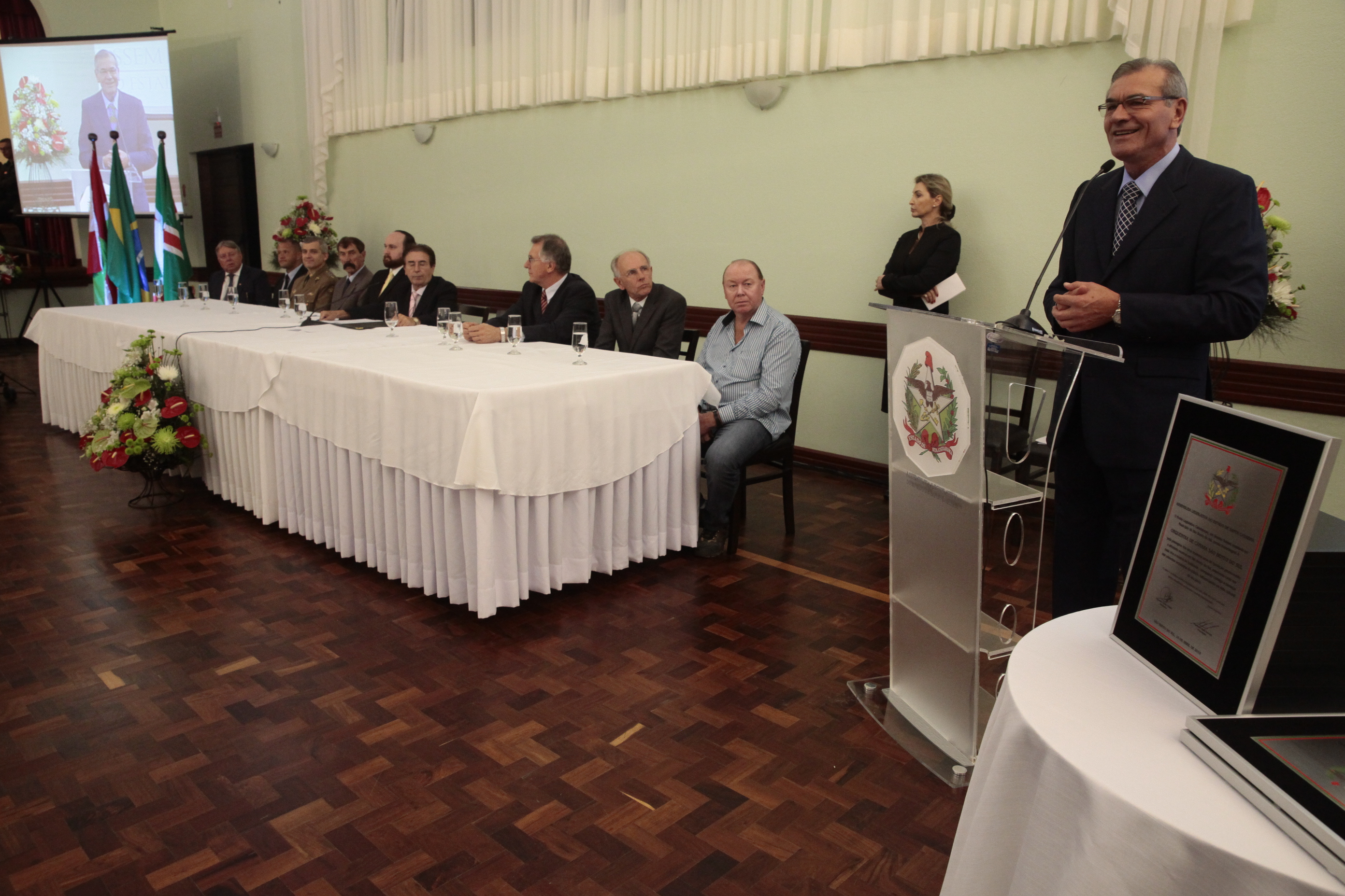 Sessão Solene em homenagem à Orquestra  São Bento do Sul pela passagem de seus 60 anos de fundação. Foto: Miriam Zomer/Agência AL