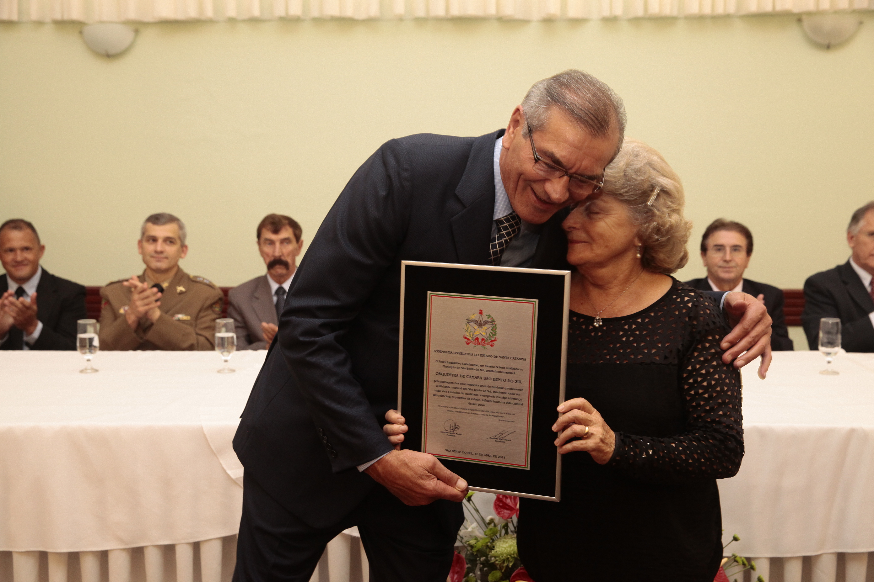 Christa Weisse - Sessão Solene em homenagem à Orquestra  São Bento do Sul pela passagem de seus 60 anos de fundação. Foto: Miriam Zomer/Agência AL