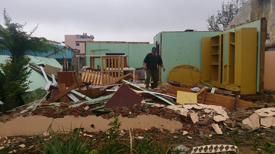 Exército está em SC para ajuda à cidades atingidas pelo tornado. Foto: Fabio Queiroz/Agência AL