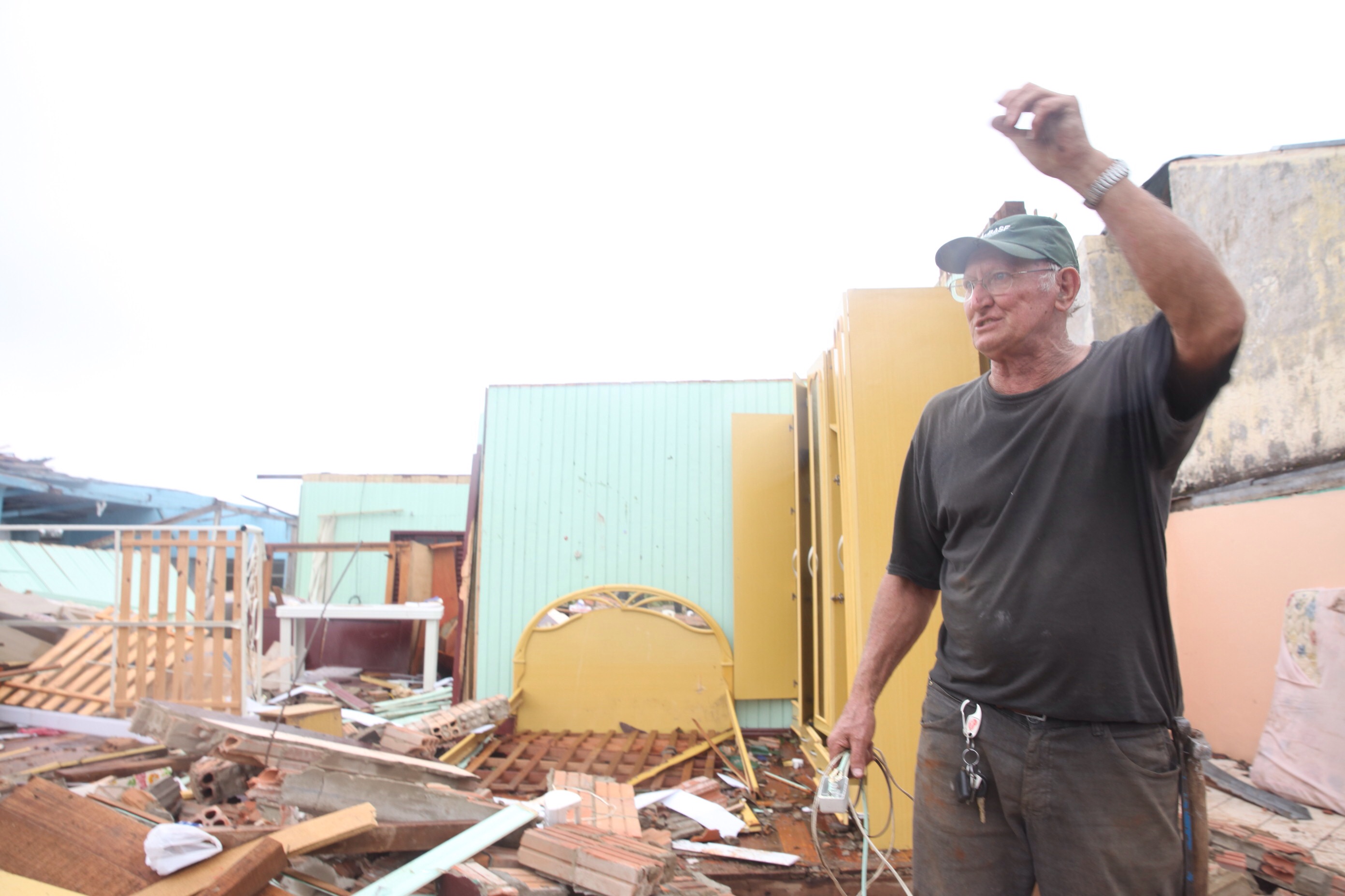 Tornados atingiram com força as cidades de Xanxerê e Ponte Serrada no oeste de Santa Catarina. Foto: Fábio Queiroz / Agência AL