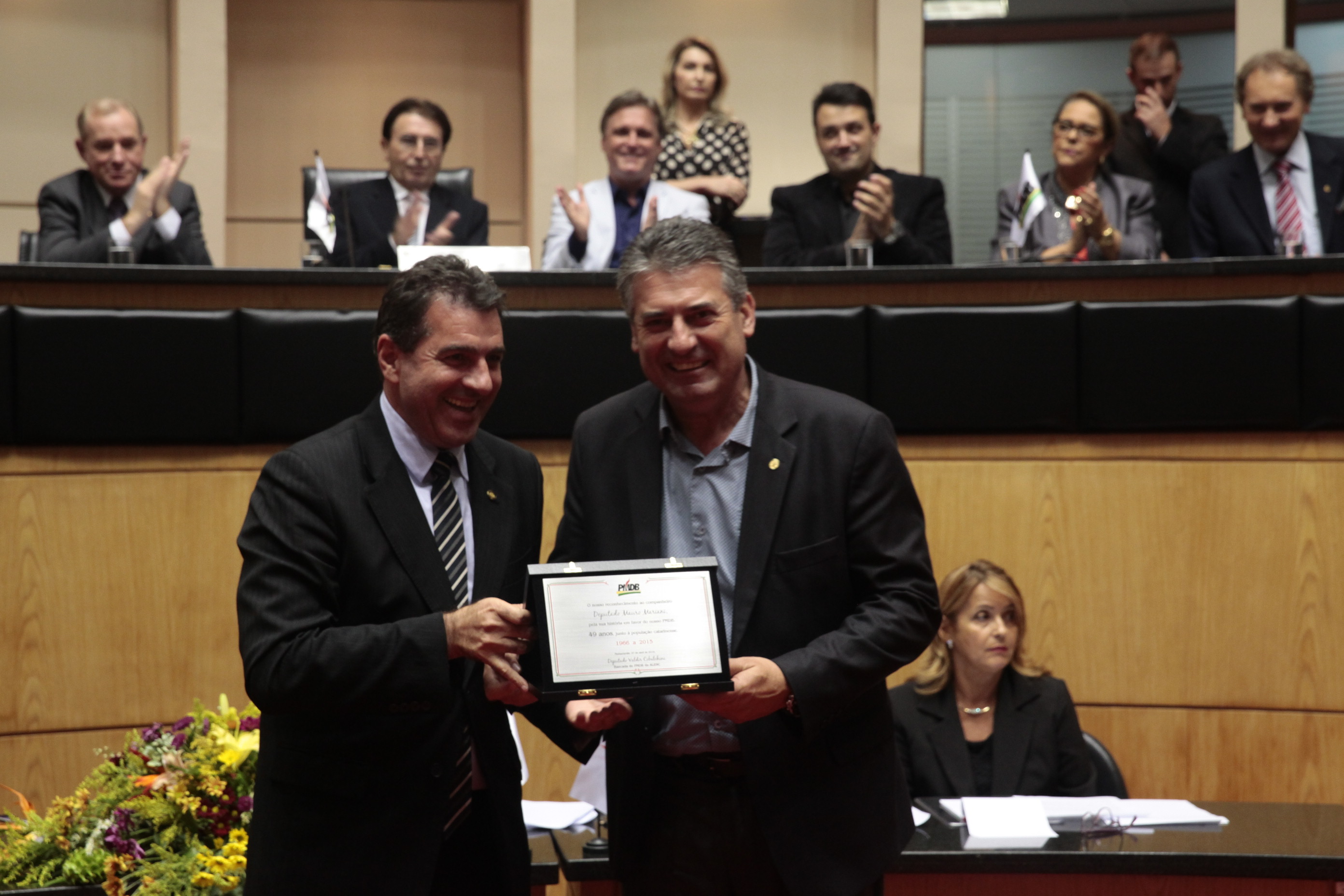 Sessão Especial em homenagem aos 49 anos de fundação do Partido do Movimento Democrático Brasileiro - PMDB. Foto: Eduardo Guedes de Oliveira/Agência AL