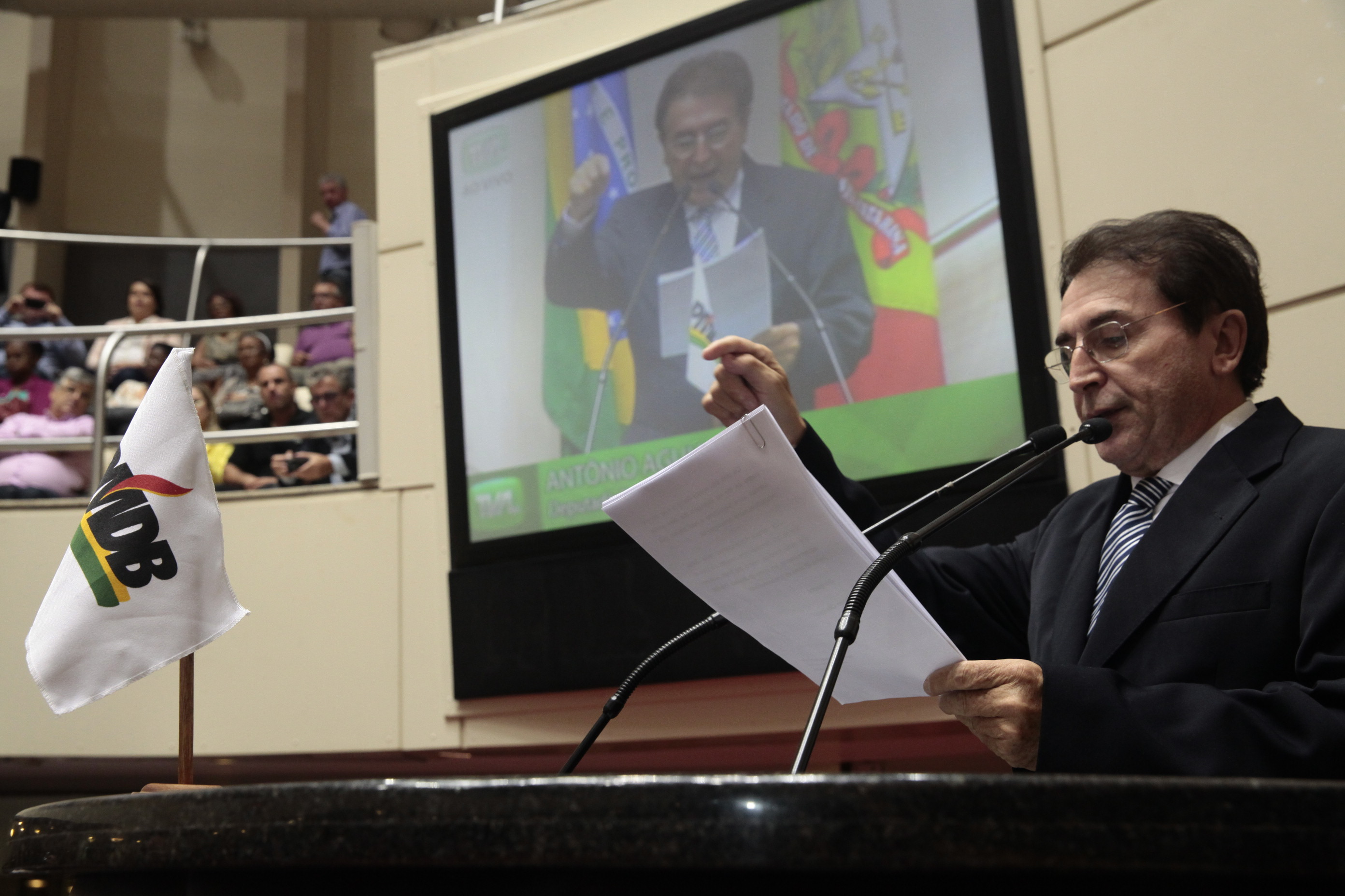 Sessão Especial em homenagem aos 49 anos de fundação do Partido do Movimento Democrático Brasileiro - PMDB. Foto: Eduardo Guedes de Oliveira/Agência A