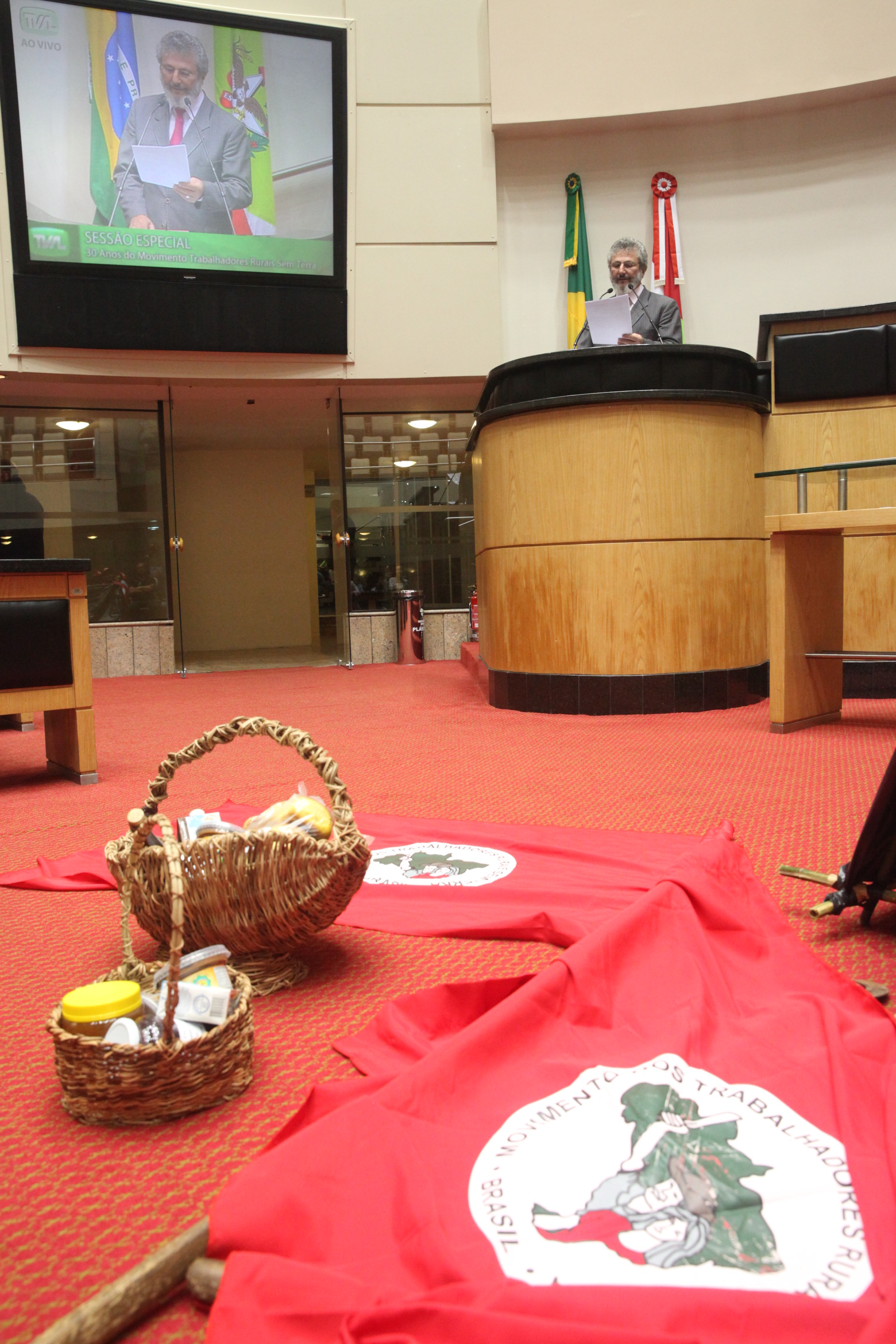 Sessão Especial em homenagem aos 30 Anos do MST de SC. Foto: Fábio Queiroz / Agência AL