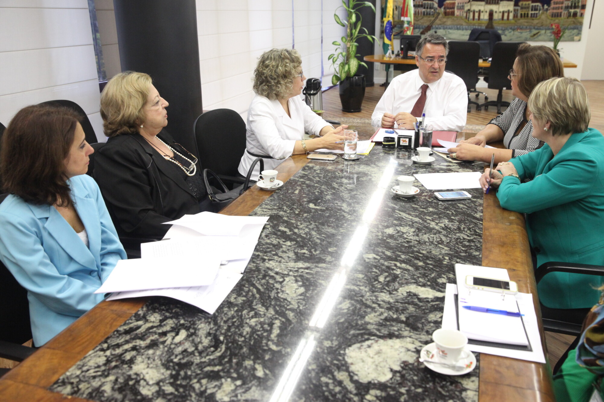 Reunião também contou com a presença da desembargadora Salete Sommariva, da Coordenadoria da Execução Penal e da Violência Doméstica e Familiar contra