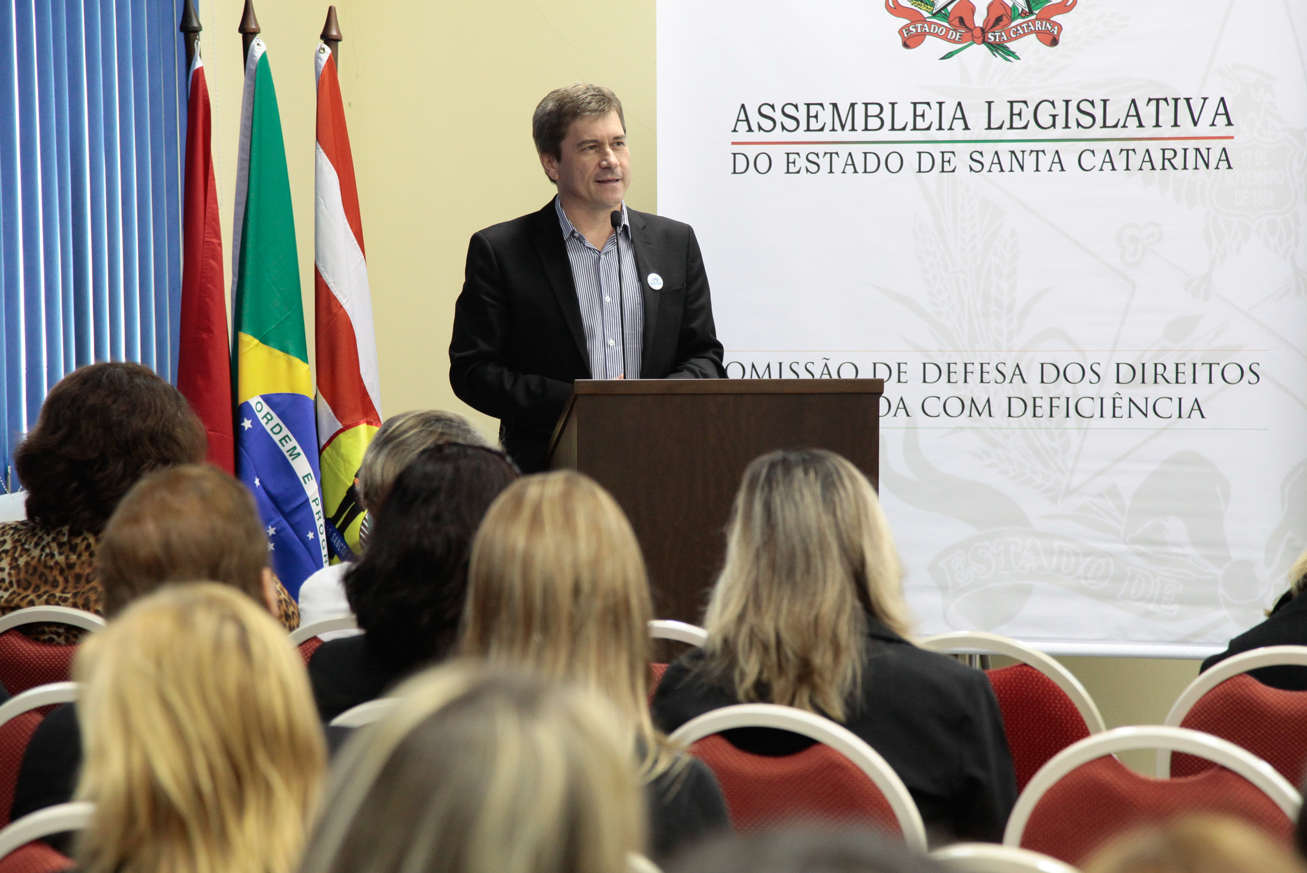 Seminário Descentralizado de Estudo e Conscientização sobre o Autismo - Blumenau. Deputado José Nei Ascari (PSD).  Foto:Miriam Zomer/Agência AL