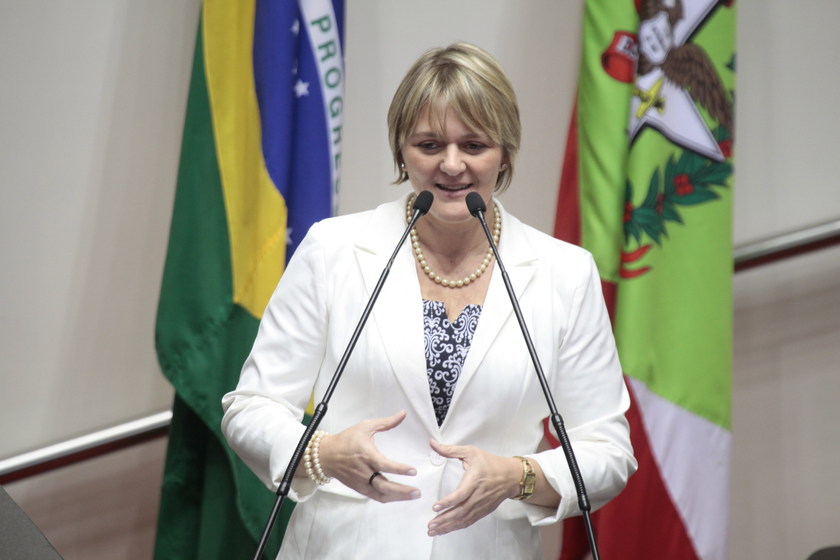Sessão Ordinária - Plenário Osni Régis Deputada Luciane Carminatti (PT)  - Foto: Miriam Zomer/Agência AL