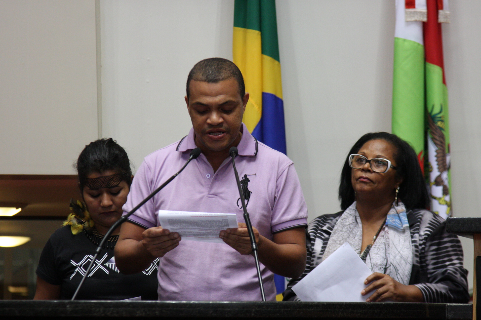 Sessão Plenária - Representantes dos quilombolas falam em plenário Foto:Yuri Santos / Agência AL