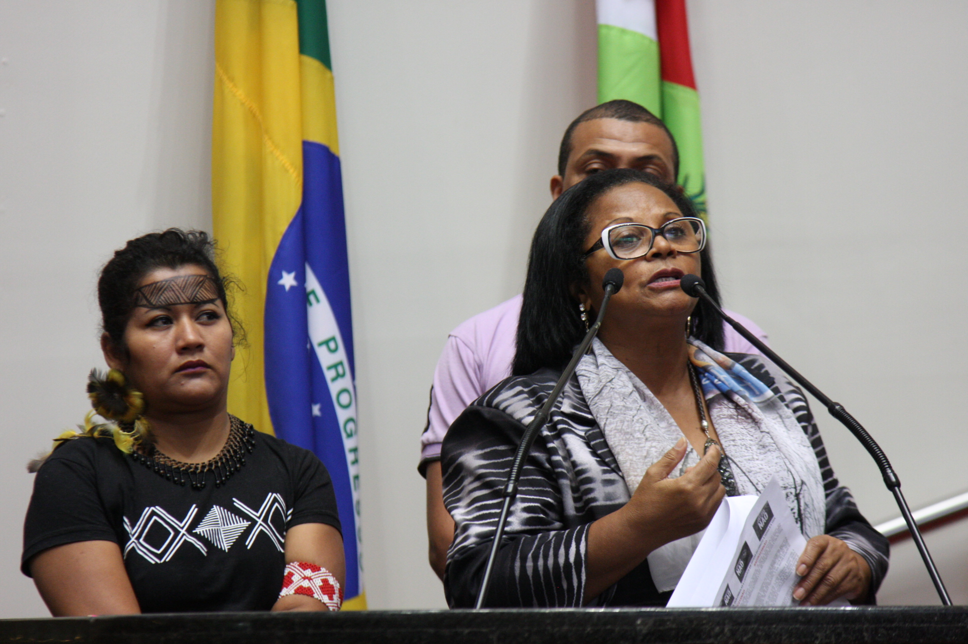Sessão Plenária - Representantes dos quilombolas falam em plenário