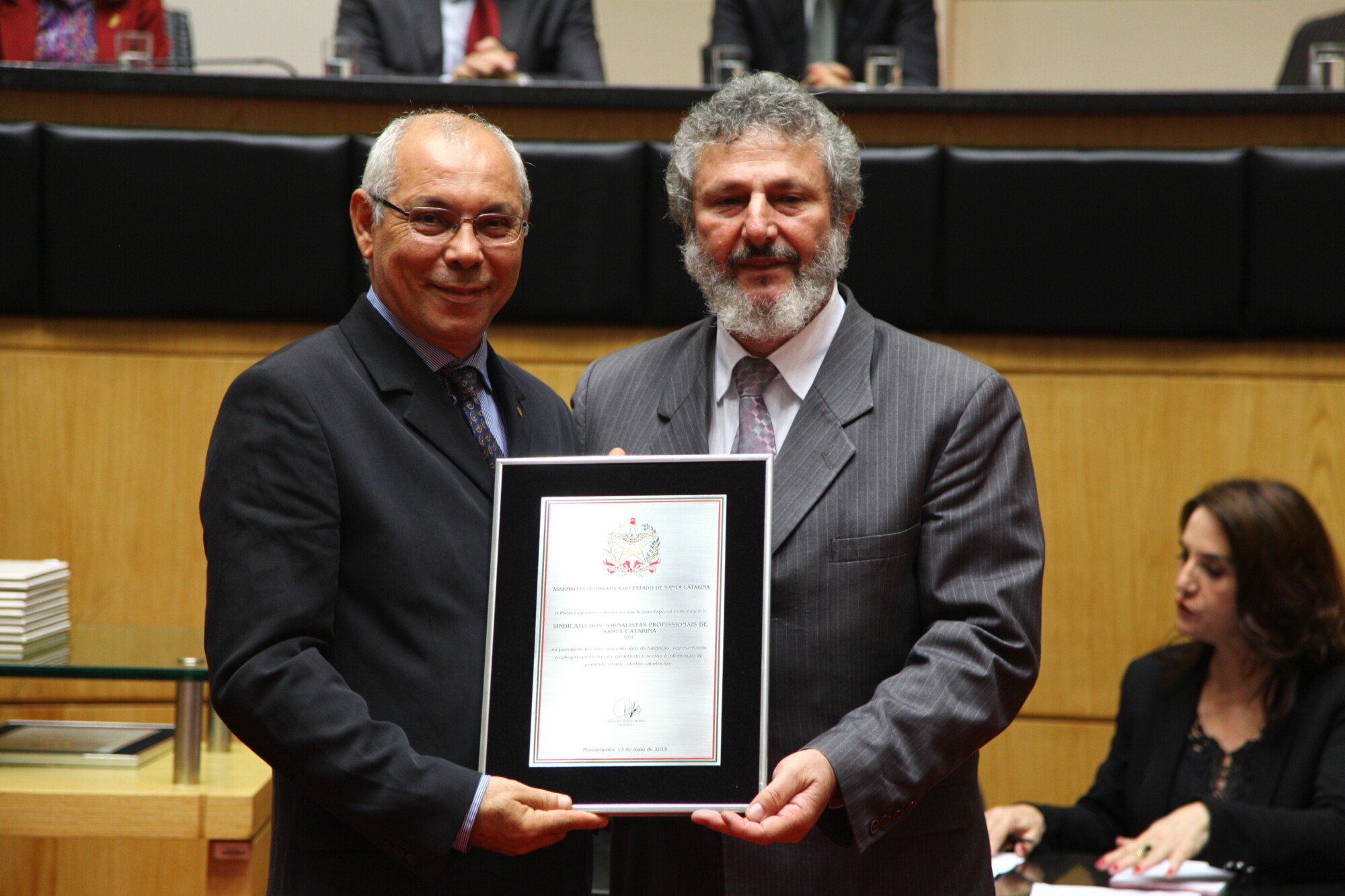 Assembleia homenageia Sindicato dos Jornalistas de SC pelos 60 anos de fundação