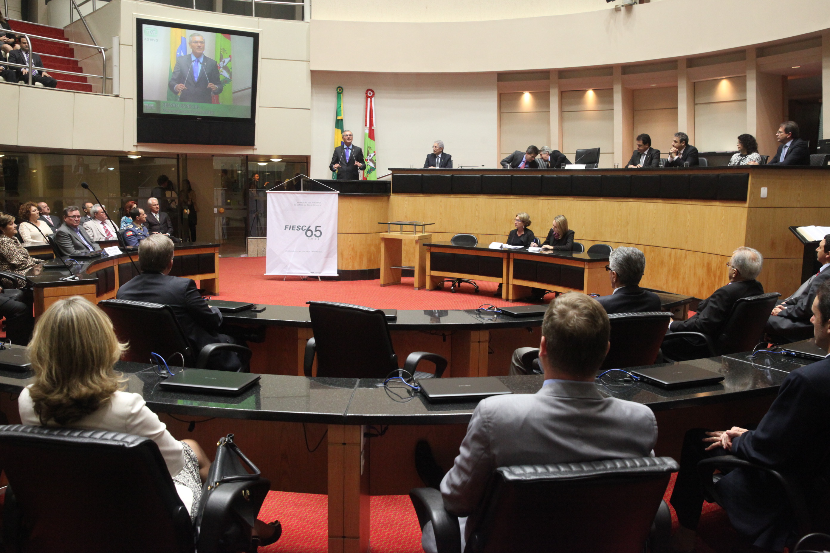 Sessão Especial - 65 Anos Fiesc. Foto: Fábio Queiroz / Agência AL