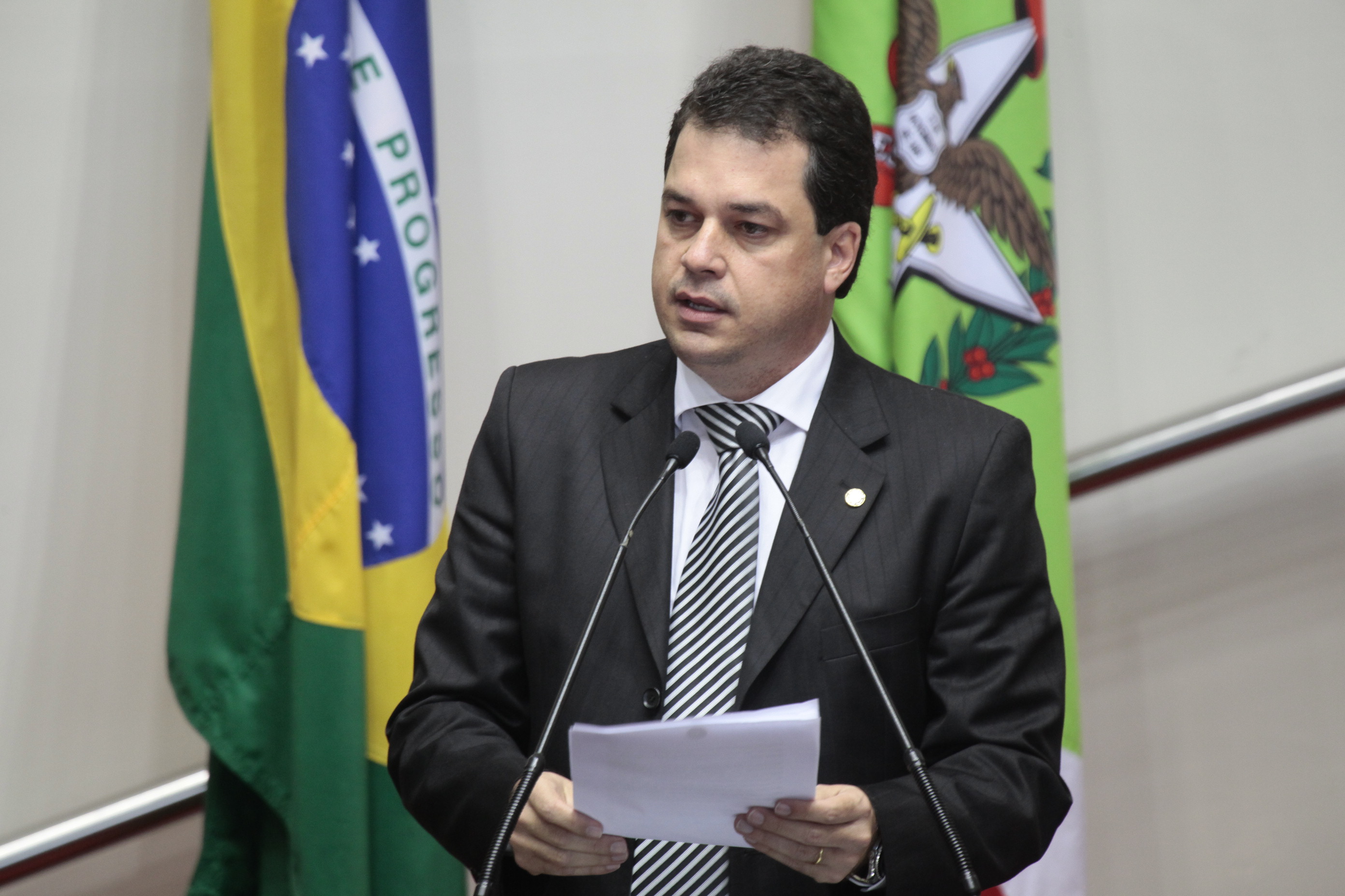 Sessão Plenária - Deputado Rodrigo Minotto (PDT).  Foto: Miriam Zomer/Agência AL