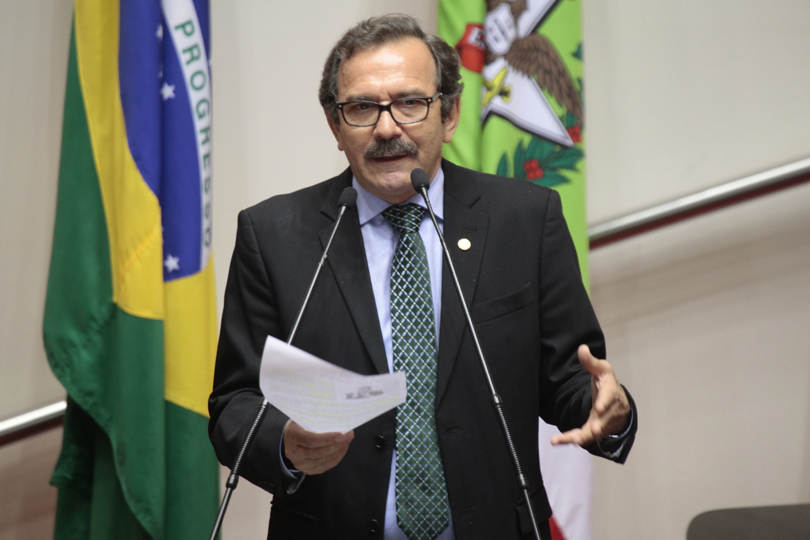 Sessão Ordinária - Plenário Osni Regis. Deputado Serafim Venzon (PSDB) -  Foto: Miriam Zomer/Agência AL