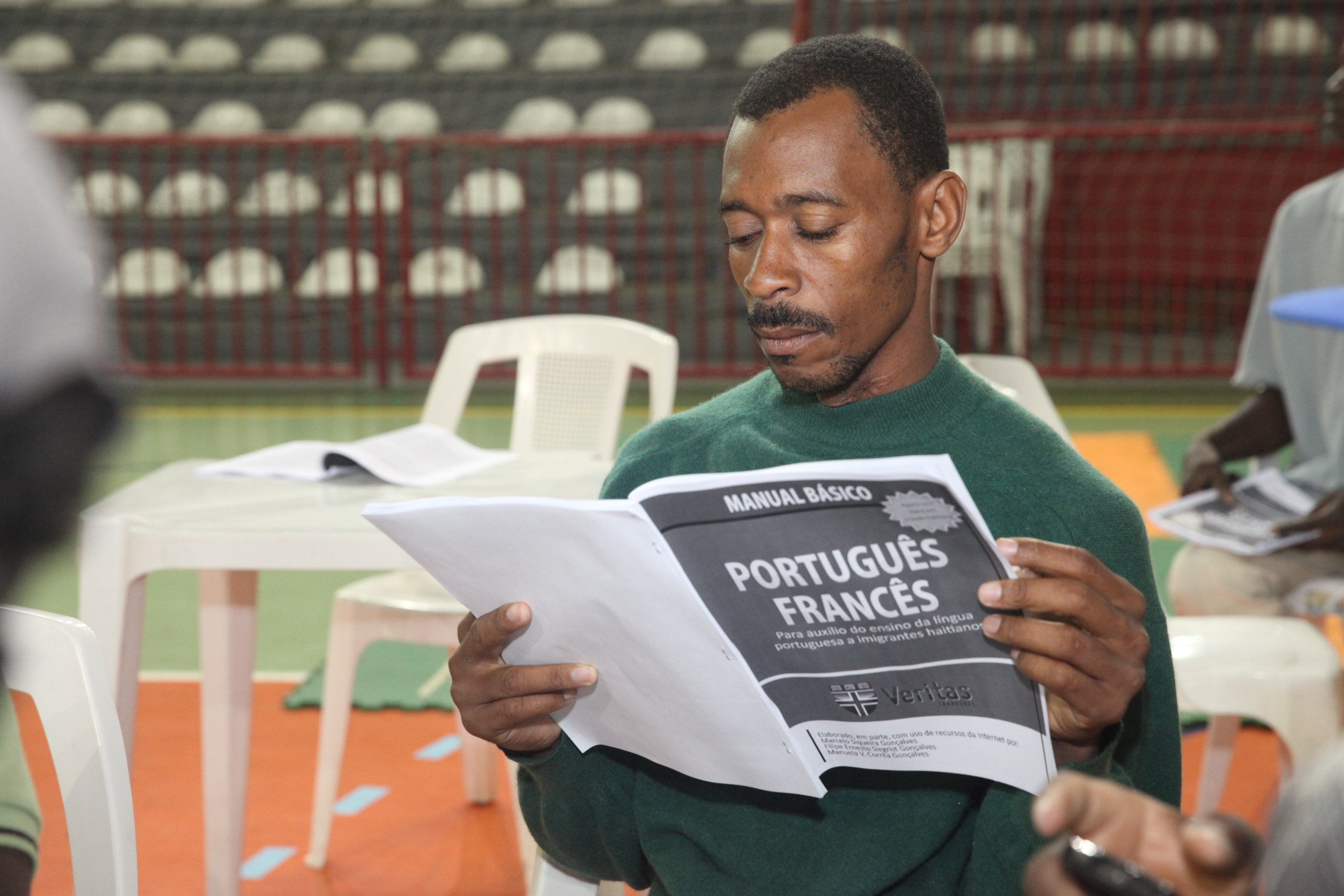 Comissão de Direitos Humanos da Alesc visita imigrantes haitianos e senegaleses recém chegados a Florianópolis. Foto: Fábio Queiroz / Agência AL