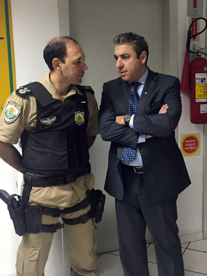 Deputado Mário Marcondes e o inspetor da PRF de Itapema