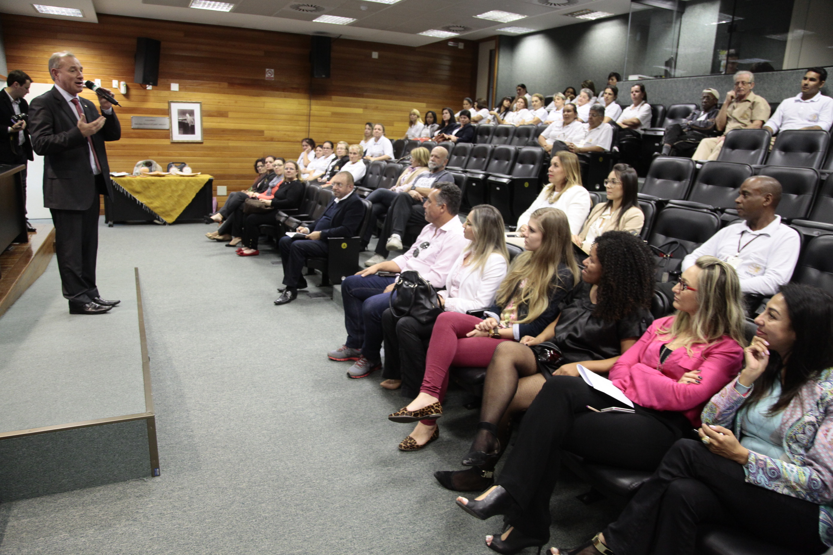 Abertura do Projeto Arquitetura Humana Sustentável. Deputado Aldo Schneider (PMDB) - Foto: Miriam Zomer/Agência AL