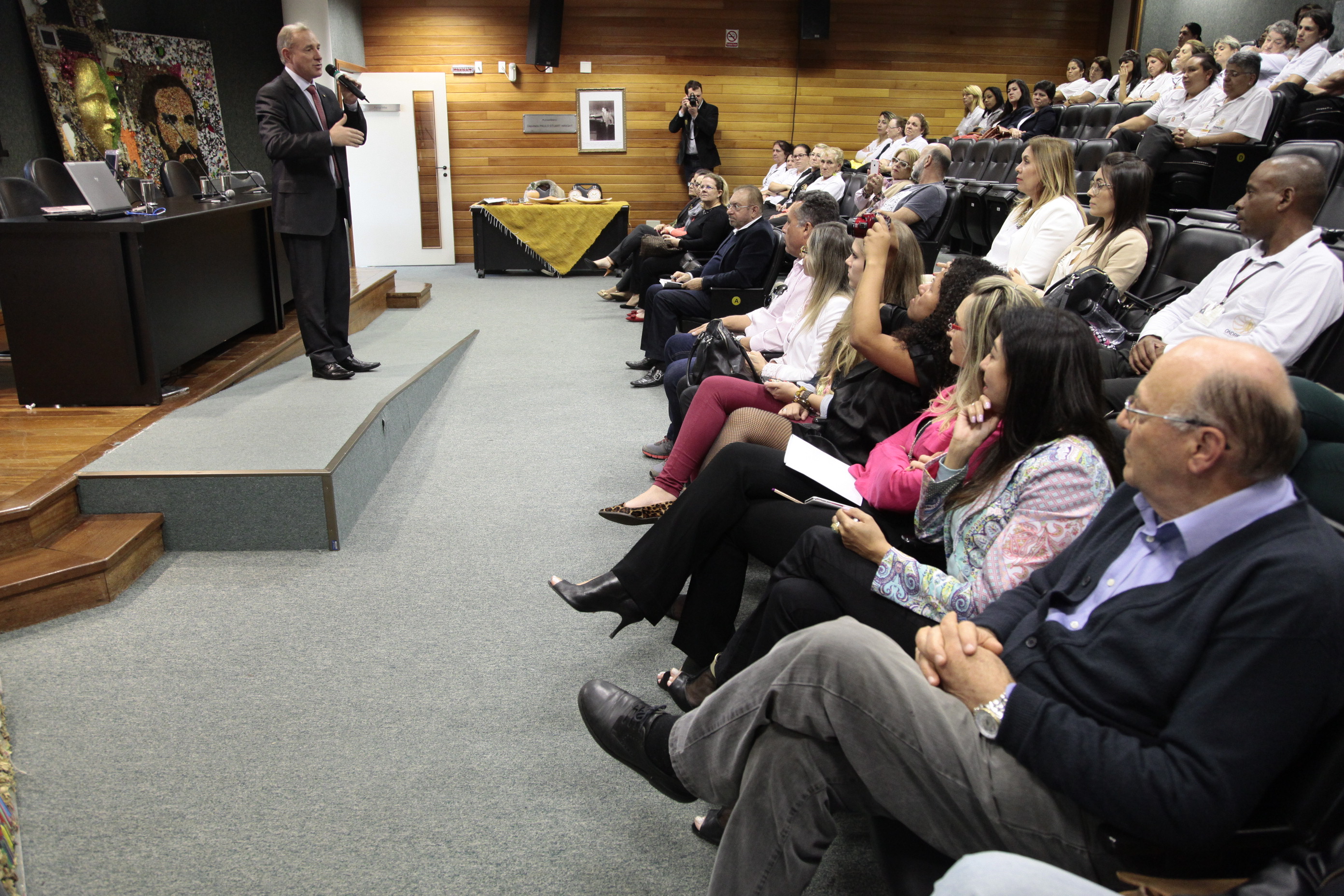 Abertura do Projeto Arquitetura Humana Sustentável. Deputado Aldo Schneider (PMDB) - Foto: Miriam Zomer/Agência AL