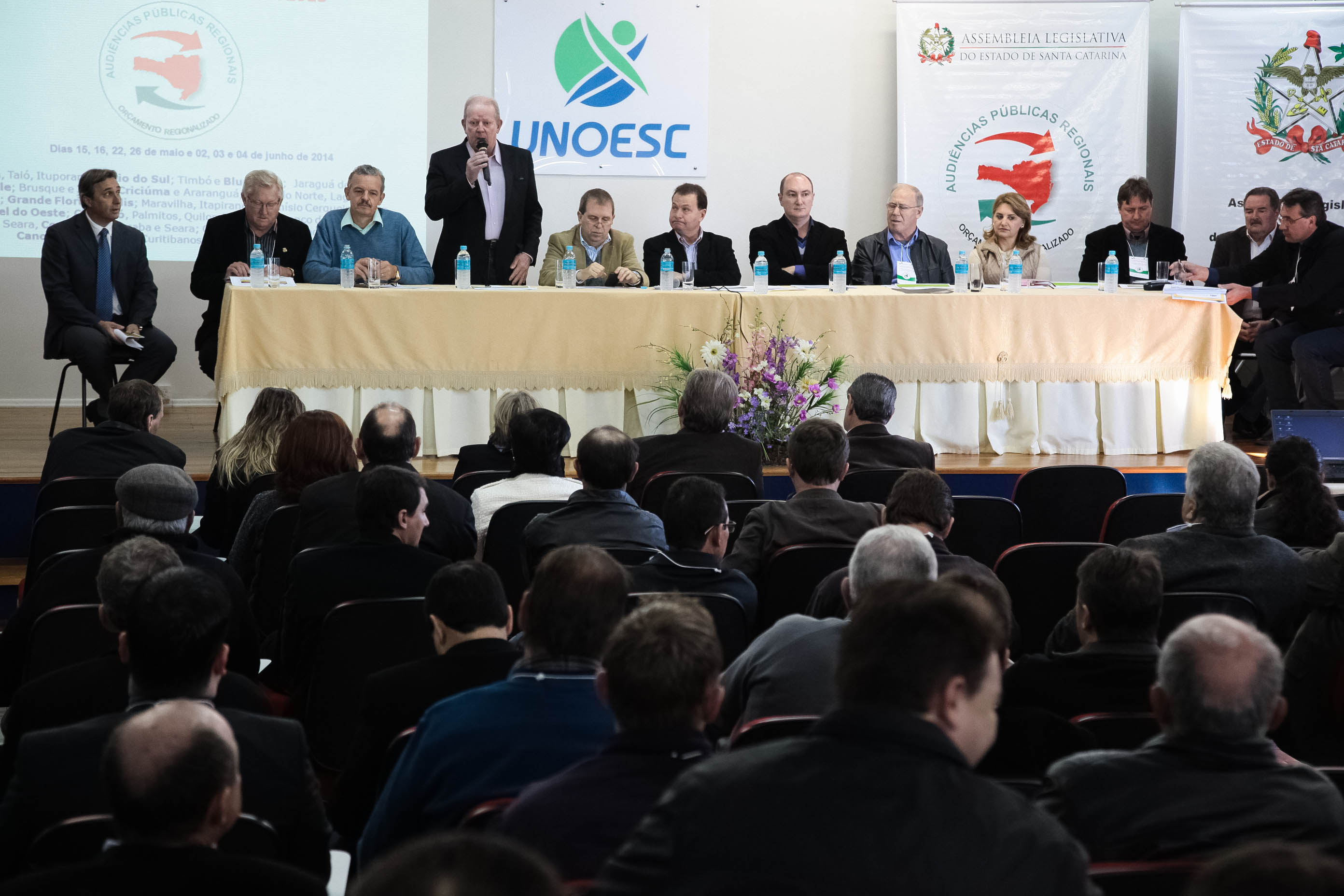 Audiência Pública do Orçamento Regionalizado em São Miguel do Oeste - 2014. Foto: Miriam Zomer/Agência AL