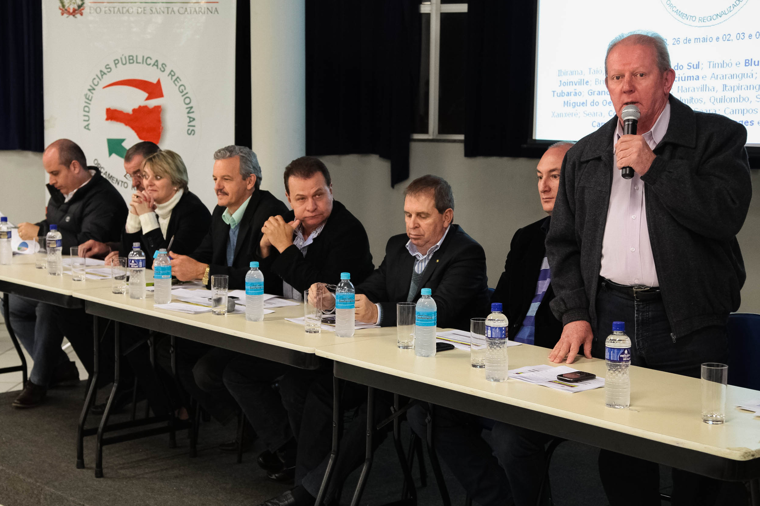 Audiência Pública do Orçamento Regionalizado em Chapecó - 2014. Foto: Miriam Zomer/Agência AL