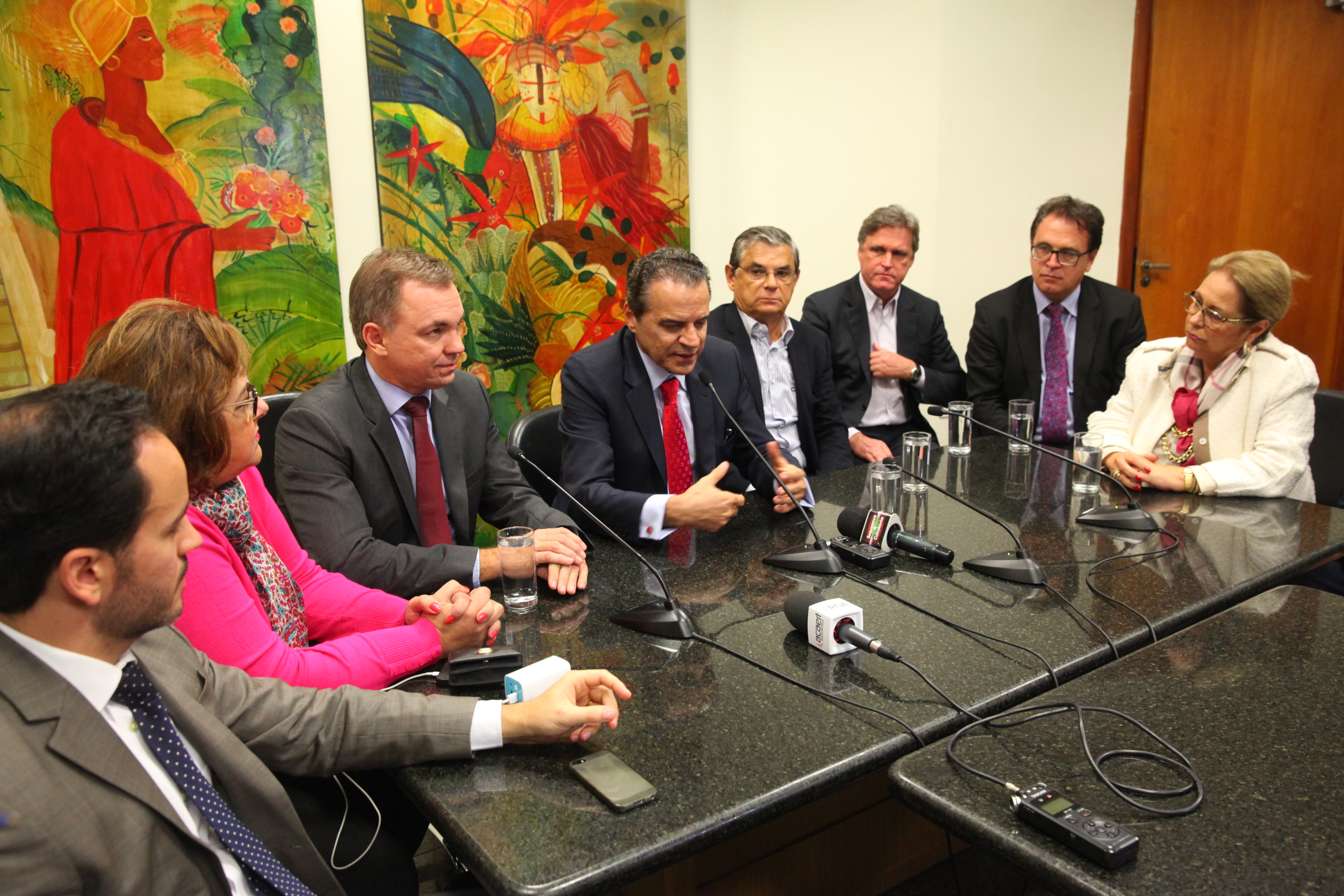Entrevista Coletiva com o Ministro do Turismo, Henrique Alves. Foto: Eduardo Guedes de Oliveira/Agência