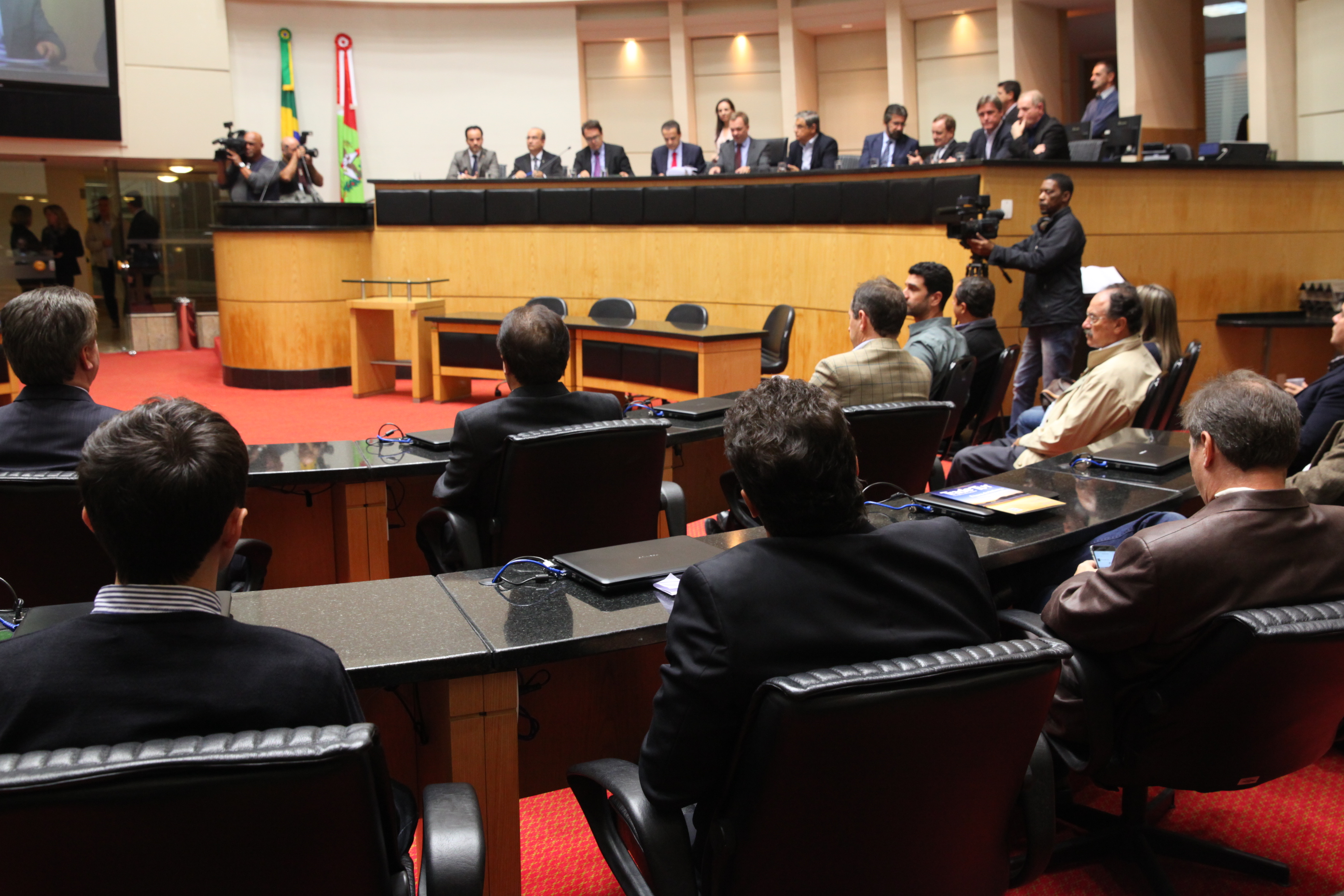 Palestra do Dr. Henrique Eduardo Lira Alves, ministro do Turismo sobre - A Proposta de Investimentos para o Turismo em Santa Catarina. Foto: Eduardo Guedes de Oliveira/Agência AL