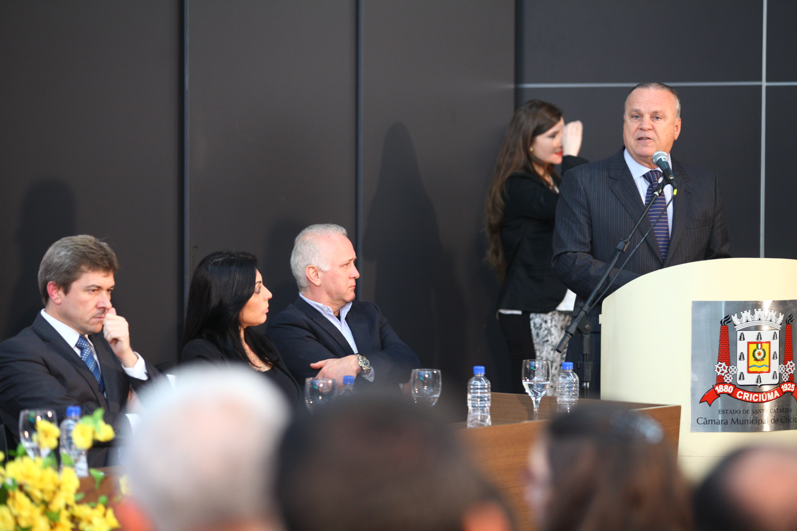 Inauguração da TV Câmara de Criciúma - Prefeito de Cricúma, Márcio Búrigo