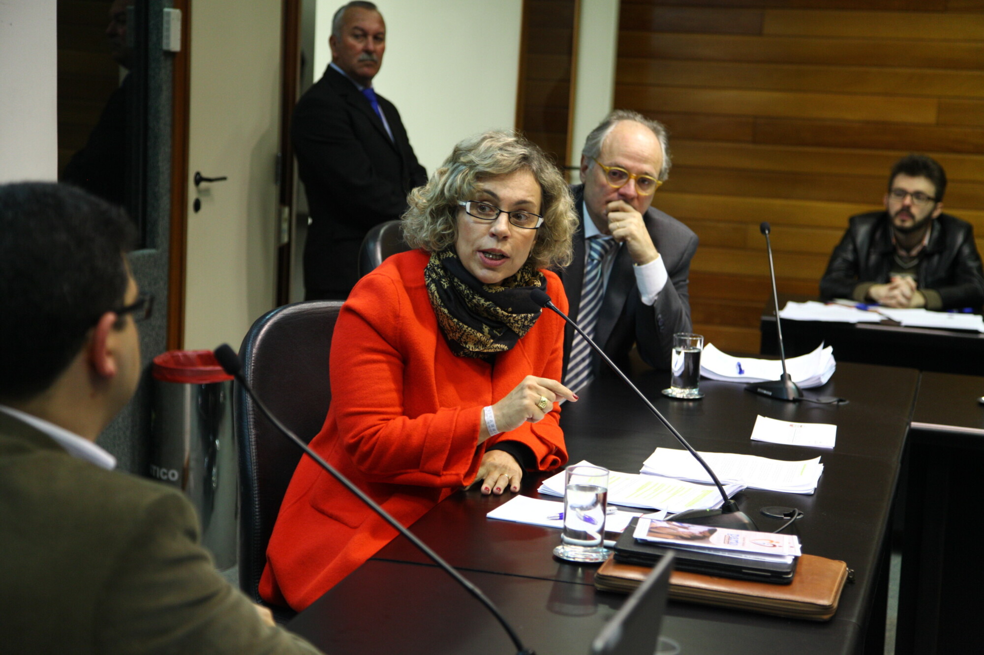 Deputada Ana Paula Lima questiona o diretor da Dive/SC FOTO: Solon Soares/Agência AL