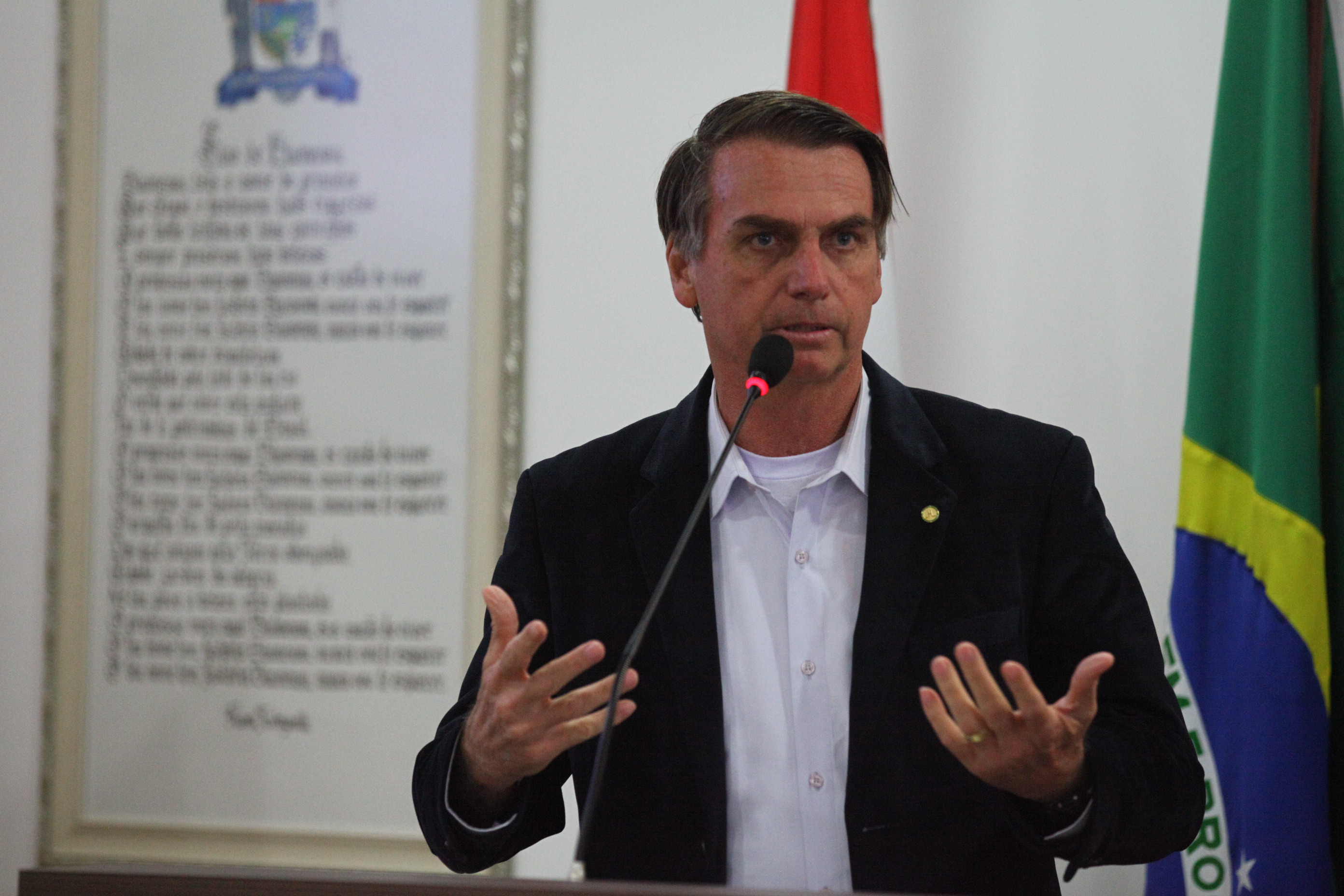 Audiência Pública em Blumenau discute a revogação do Estatuto do Desarmamento. Deputado Federal Jair Bolsonaro - Foto: Solon Soares / Agência AL