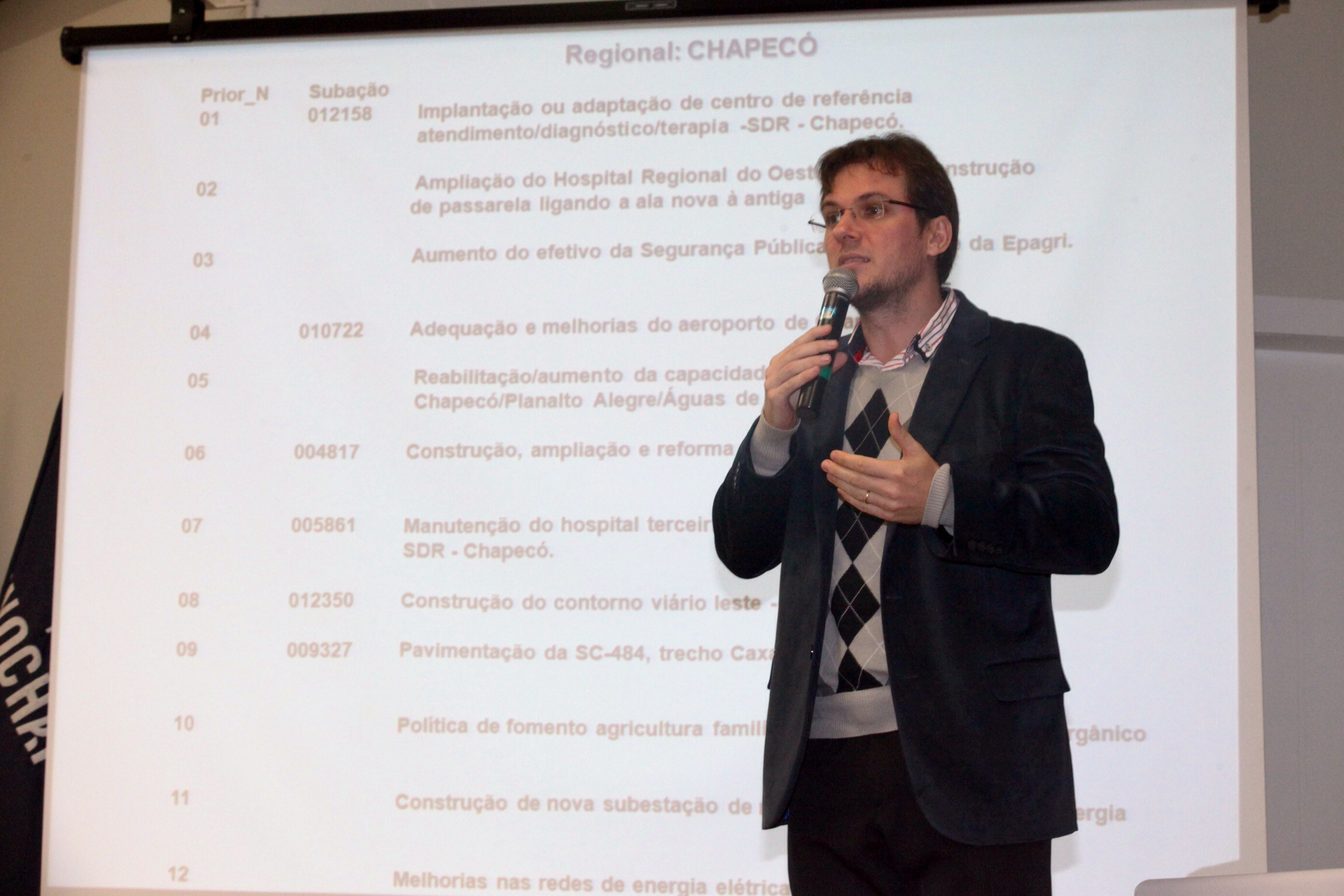 Orçamento Regionalizado - Chapecó. Foto: Fábio Queiroz / Agência AL