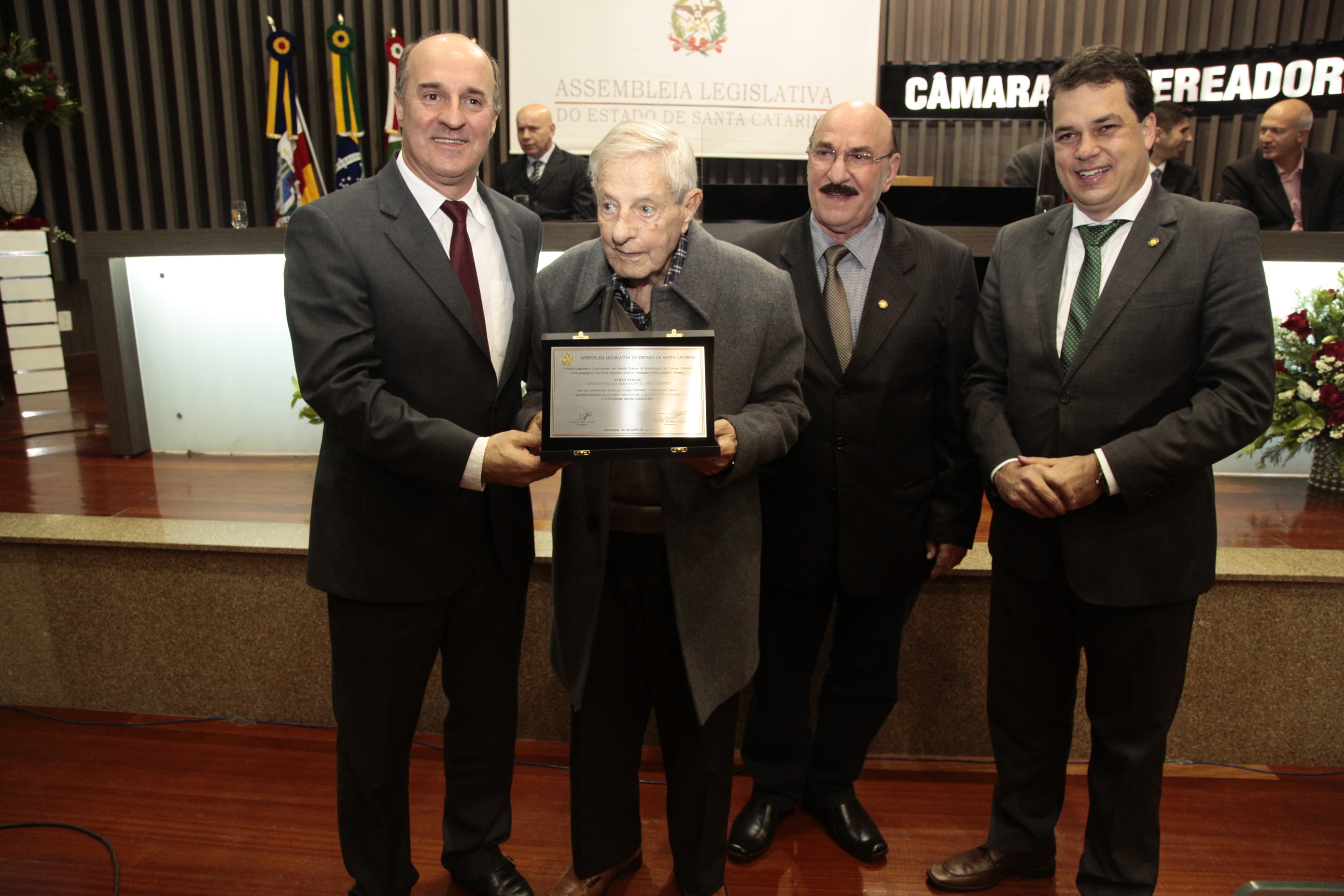 Sessão Solene em homenagem ao Colégio Murialdo pela passagem dos seus 60 anos de fundação. Foto: Miriam Zomer/Agência AL