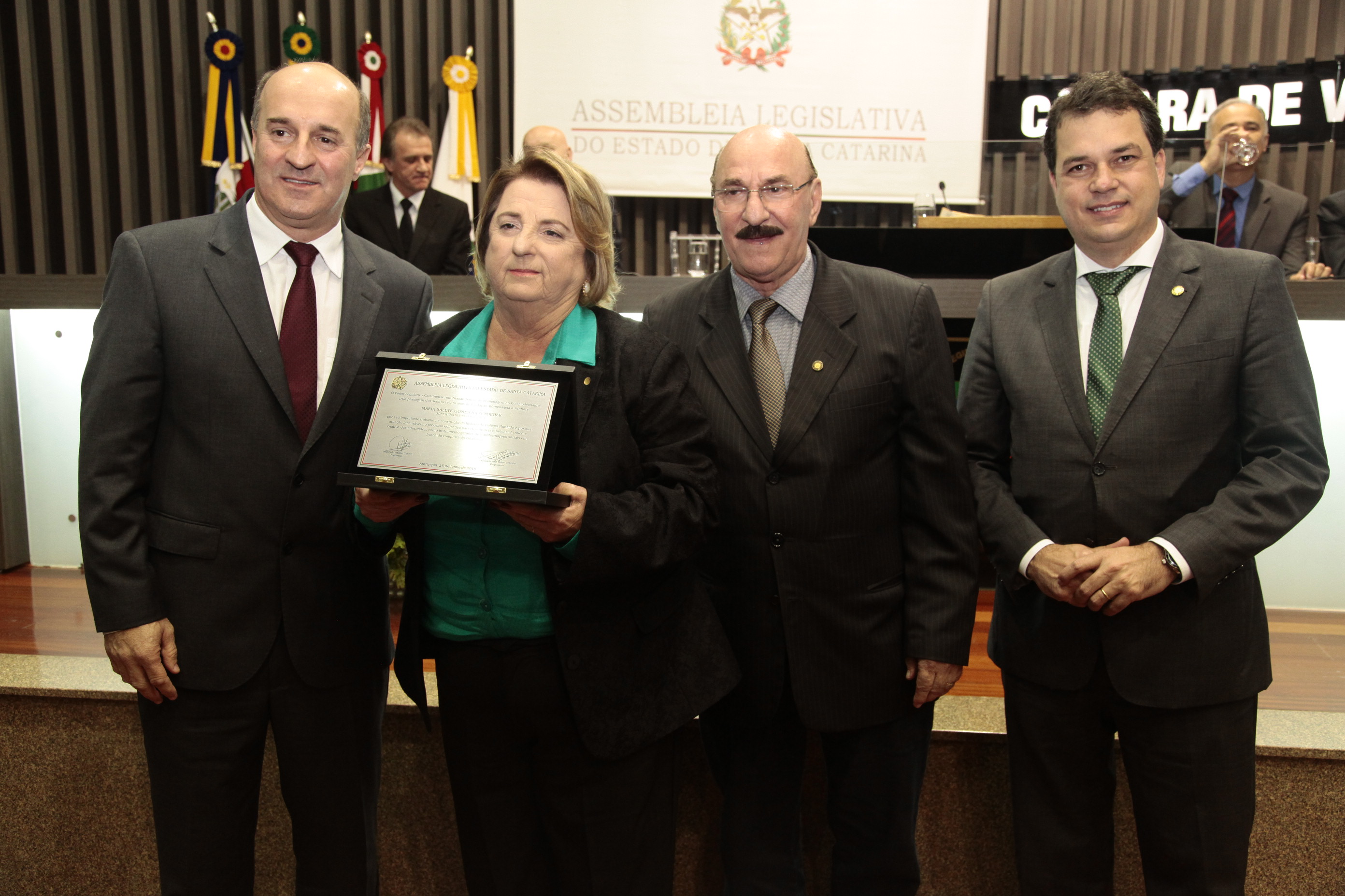 Sessão Solene em homenagem ao Colégio Murialdo pela passagem dos seus 60 anos de fundação. Foto: Miriam Zomer/Agência AL