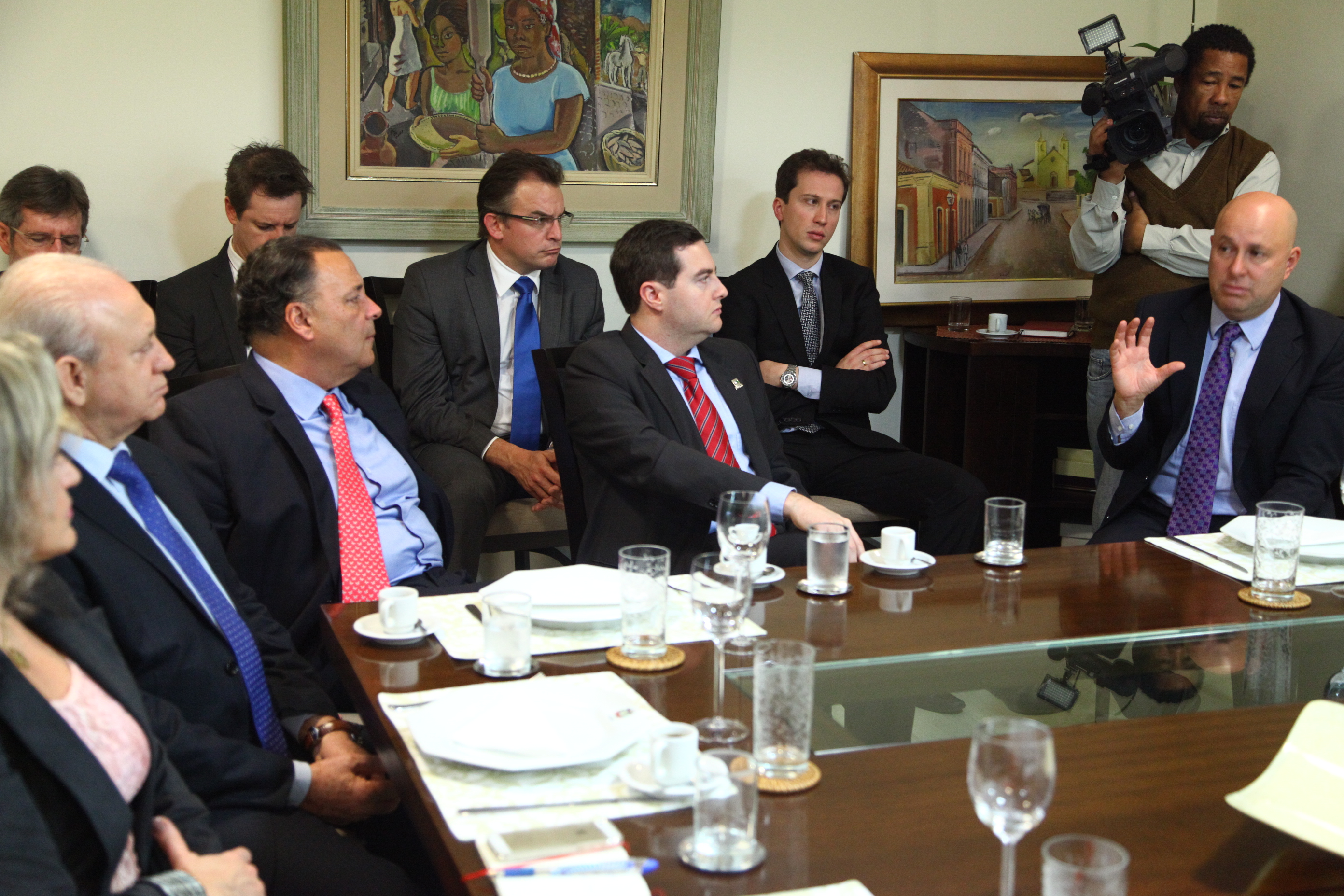 Presidente da Assembleia Legislativa do Paraná, Ademar Traiano, visita Alesc. Foto:  Solon Soares / Agência AL