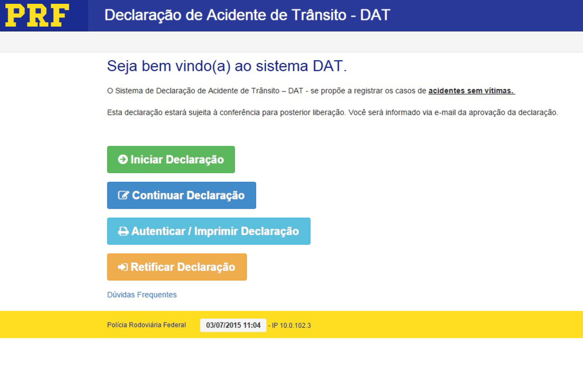 PRF lança aplicativo para declaração de acidentes de trânsito