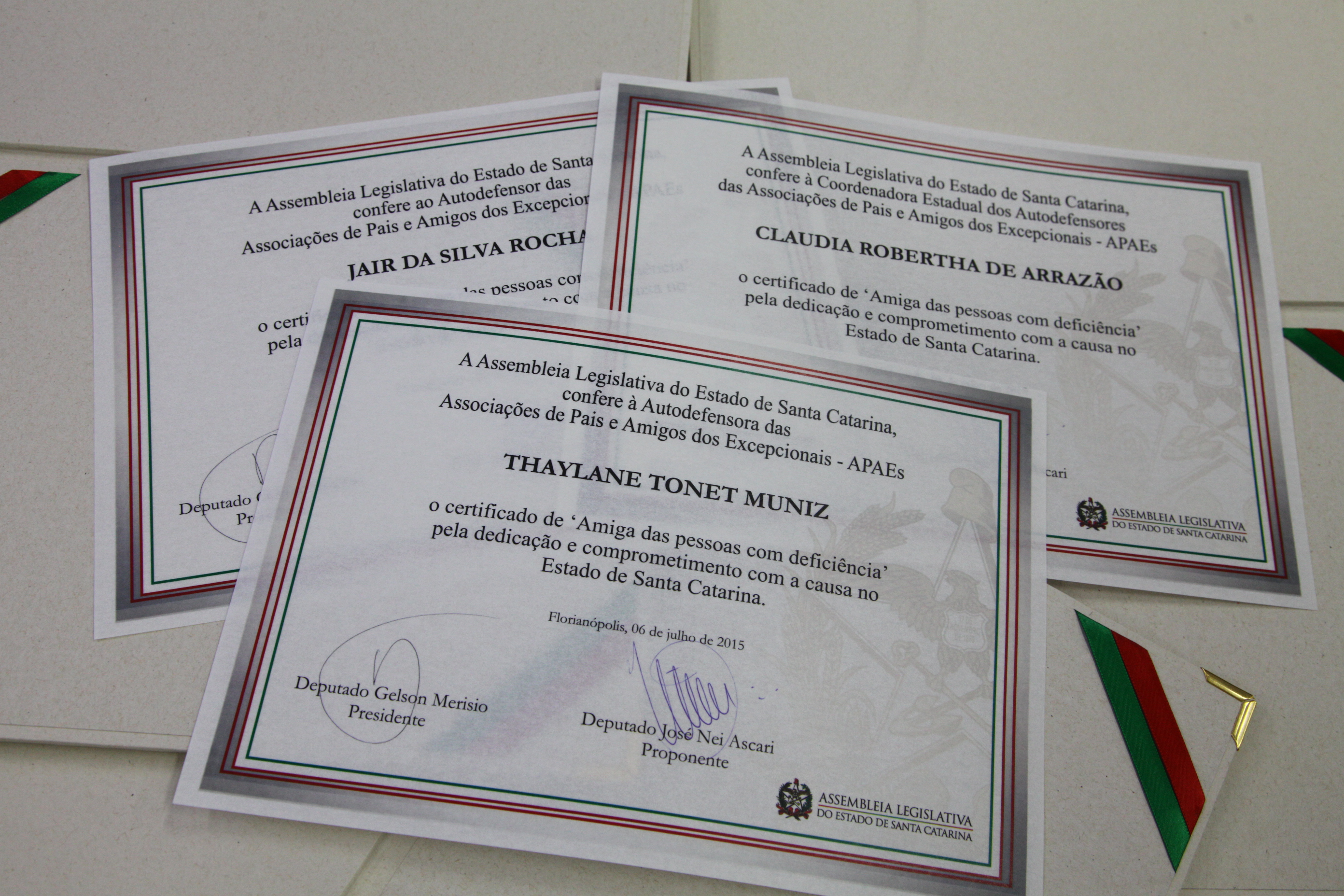 Entrega de Certificados aos Autodefensores da APAE
