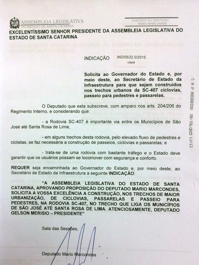 Comunidade de Picadas do Sul faz reivindicações ao deputado Mário Marcondes
