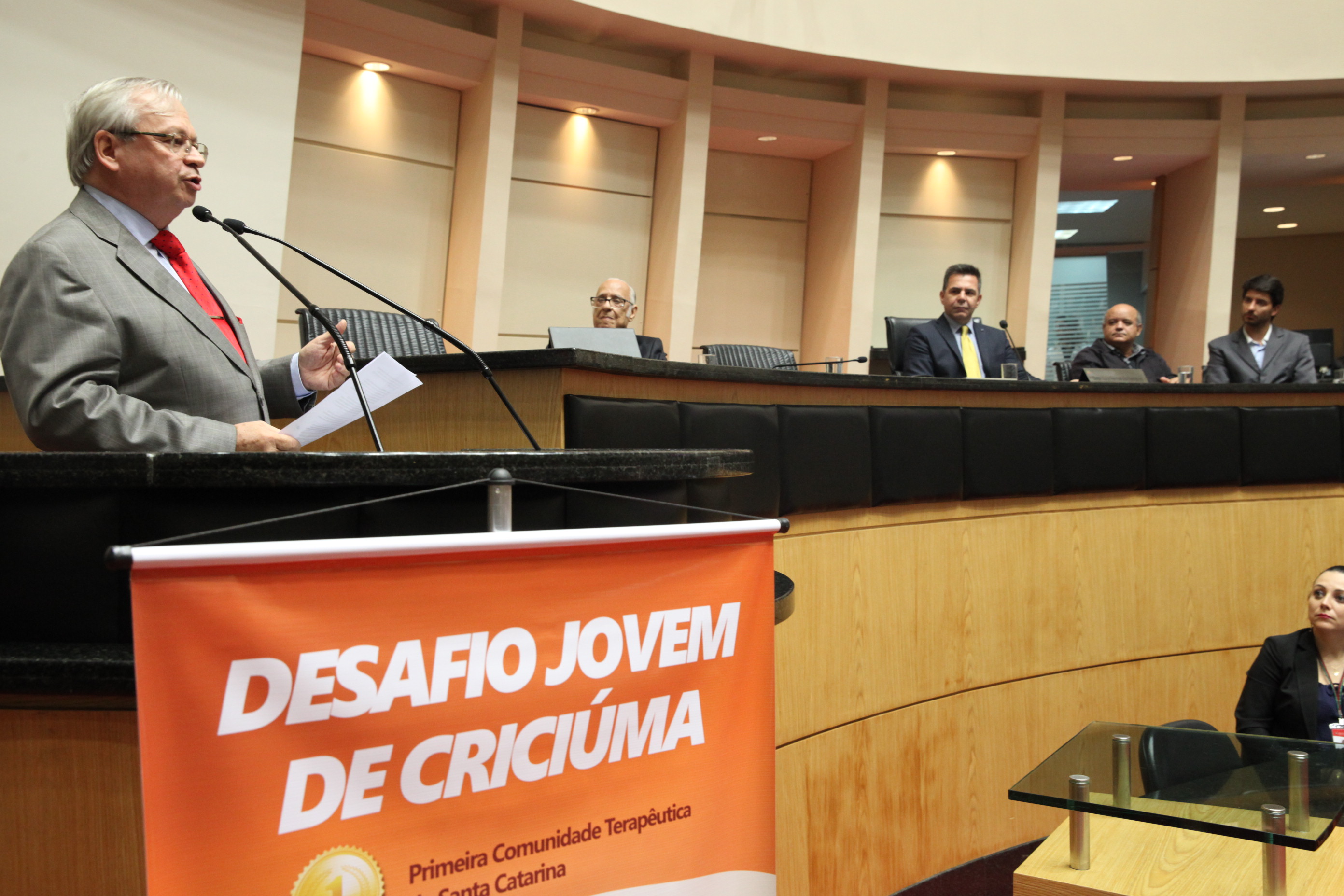 Vânio de Oliveira. Sessão Especial em homenagem ao Desafio Jovem de Criciúma. Foto: Fábio Queiroz / Agência AL
