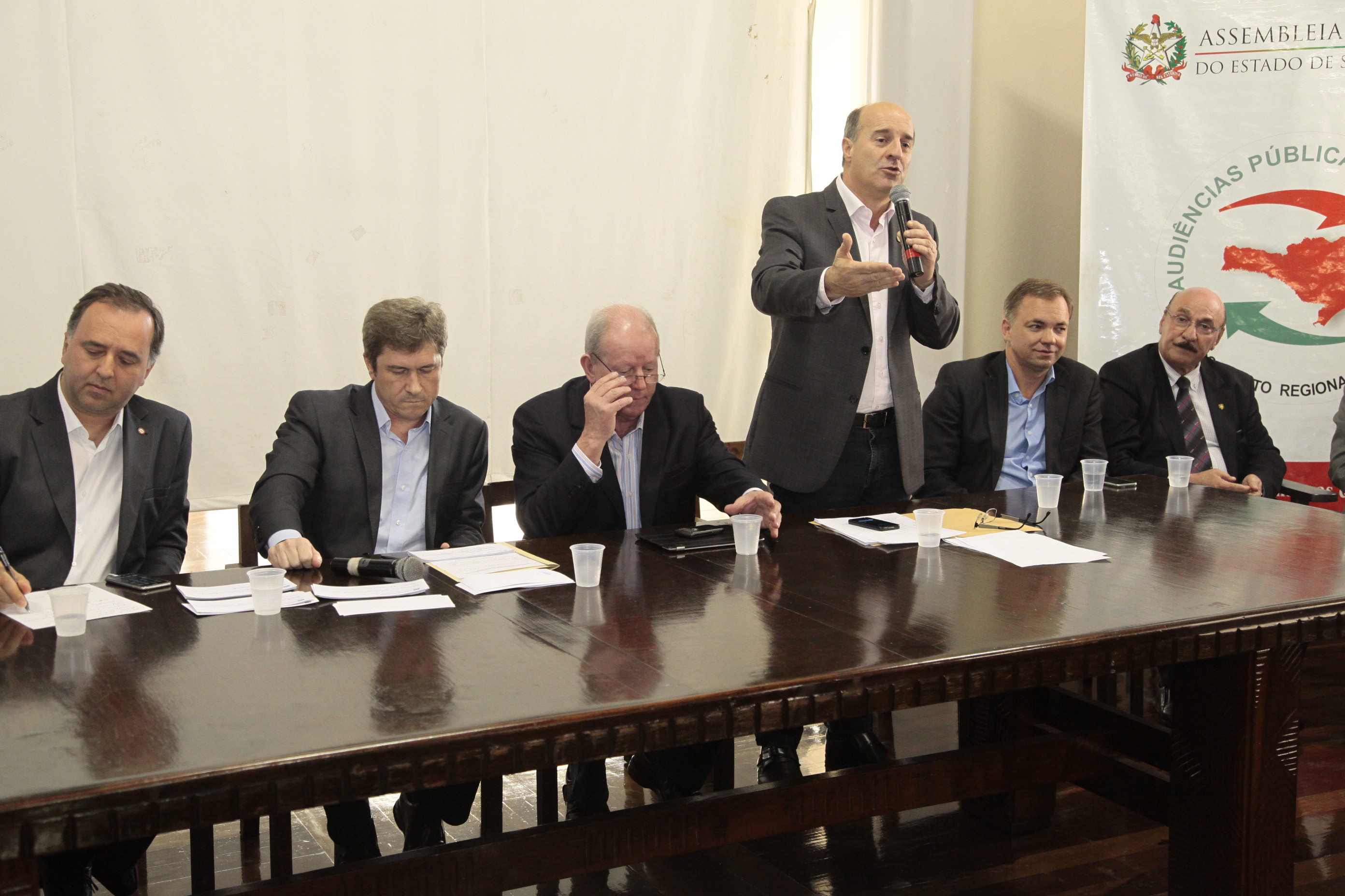 Audiência Pública Regional para o Plano Plurianual 2016-2019 e Lei Orçamentária Anual (LOA) 2016, no município de Tubarão. Fotos: Miriam Zomer/Agência AL