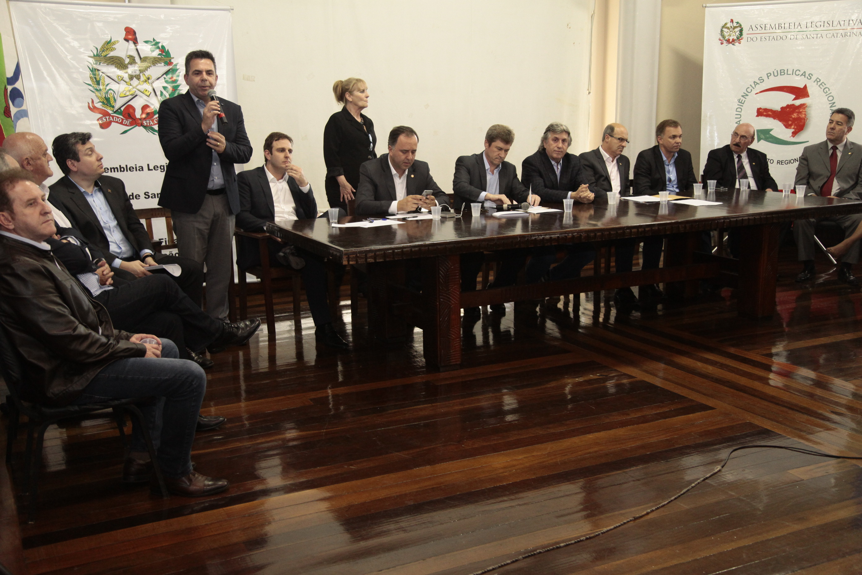 Audiência Pública Regional para o Plano Plurianual 2016-2019 e Lei Orçamentária Anual (LOA) 2016, no município de Tubarão. Fotos: Miriam Zomer/Agência AL