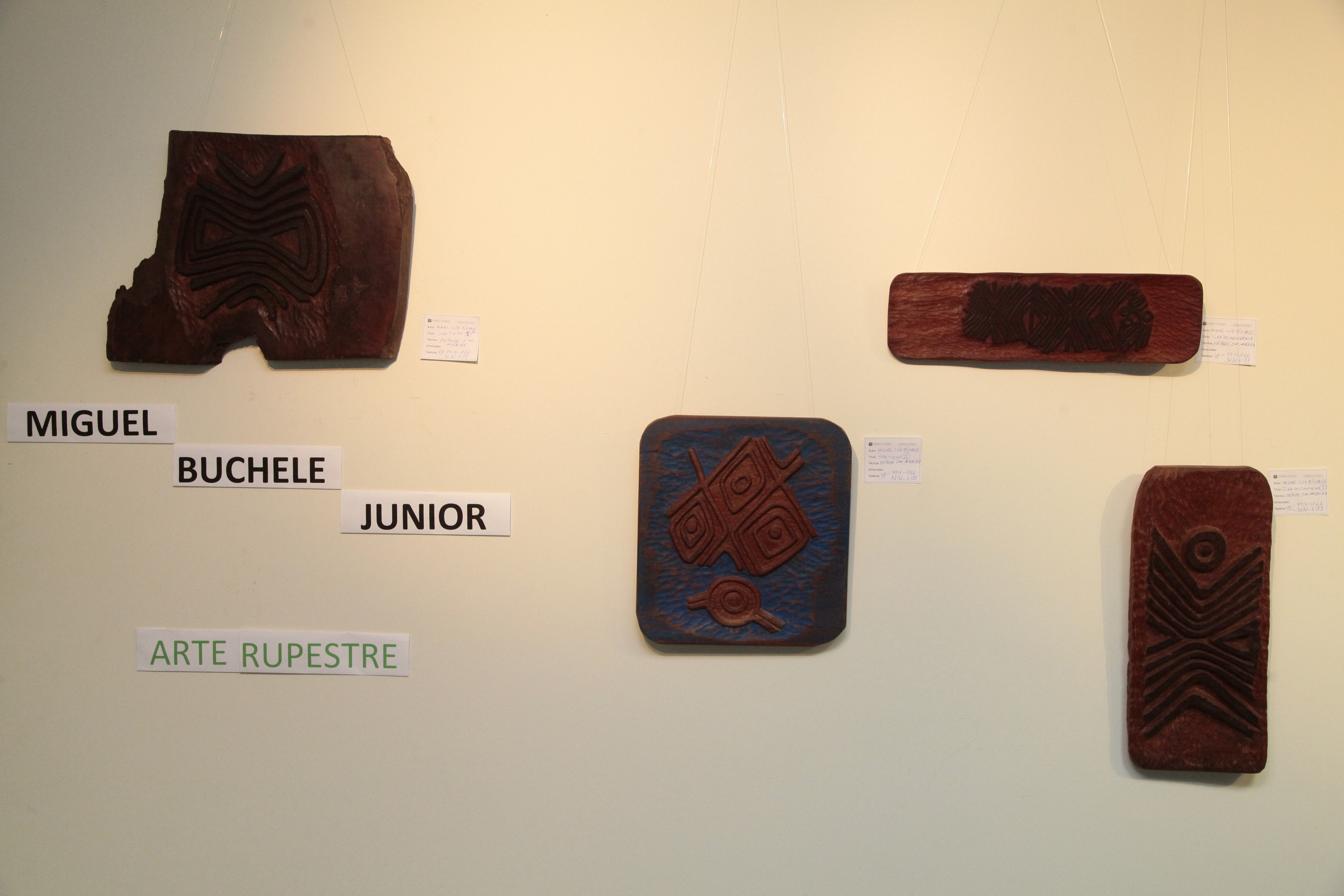 Exposição Homenagem a arte rupestre Catarinense - Artista Plástico Miguel Luiz Buchele Jr. Foto: Miriam Zomer/Agência AL