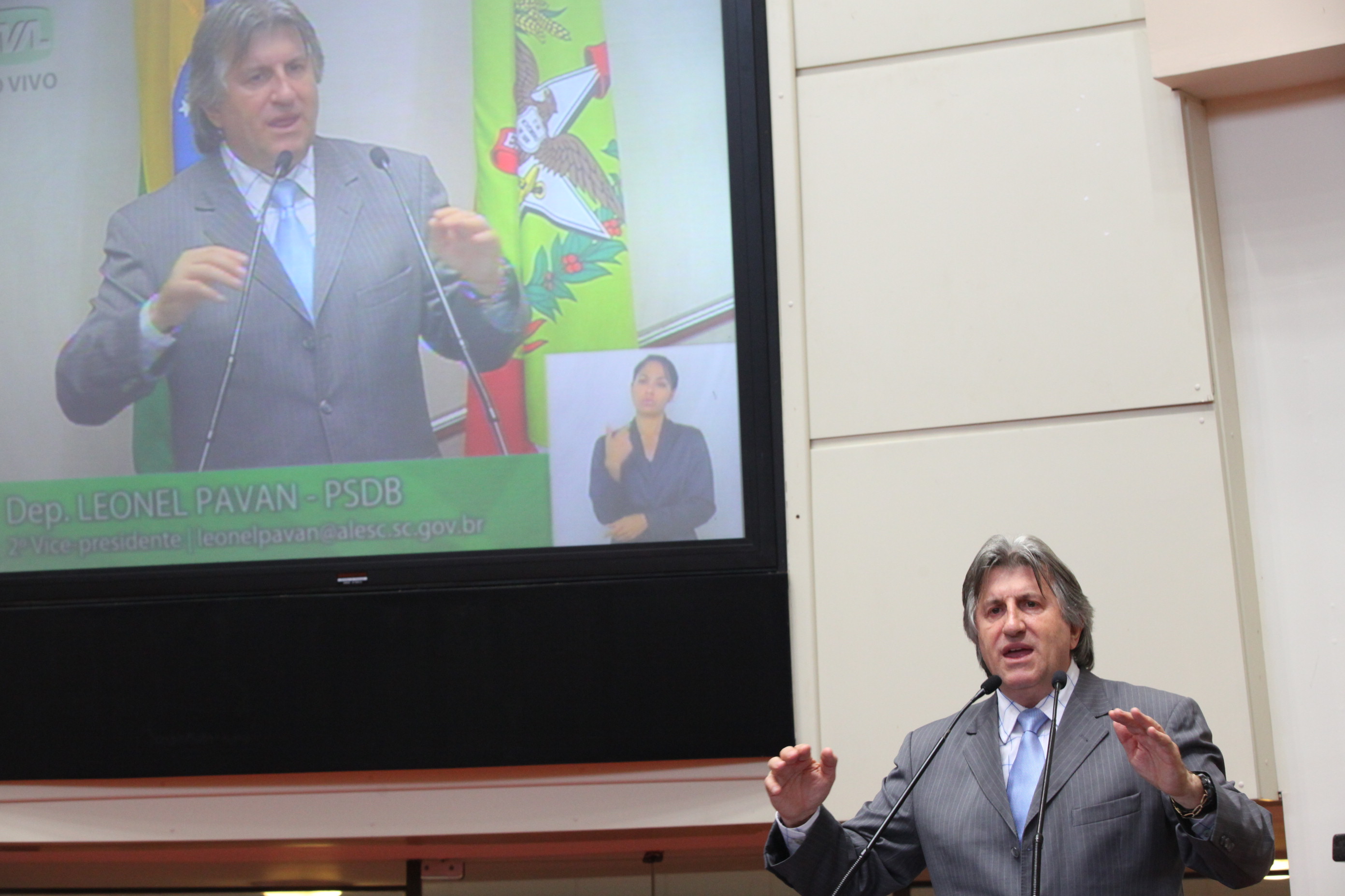 Sessão Ordinária - Plenário Osni Regis. Deputado Leonel Pavan (PSDB) -  Foto: Eduardo Guedes de Oliveira/Agência AL