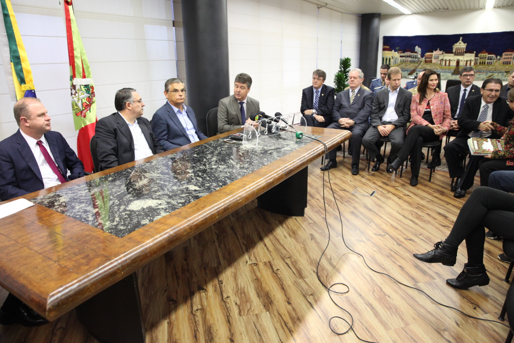 Coletiva de imprensa da campanha no Centro Administrativo
