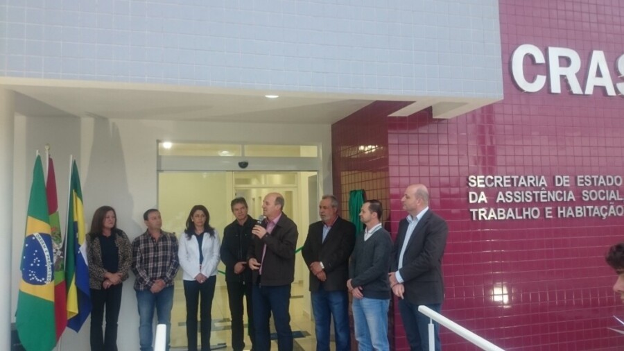 Deputado Zé Milton na inauguração do Cras em Jacinto Machado