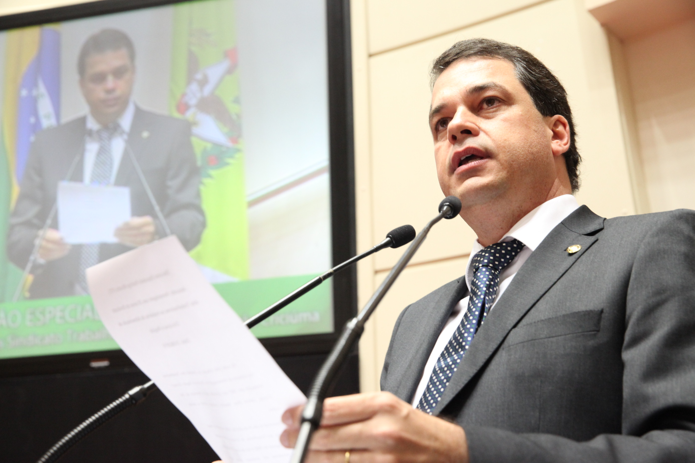 Sessão Especial em homenagem ao Sindicato dos Trabalhadores da Indústria da Alimentação de Criciúma. Foto: Fábio Queiroz / Agência AL