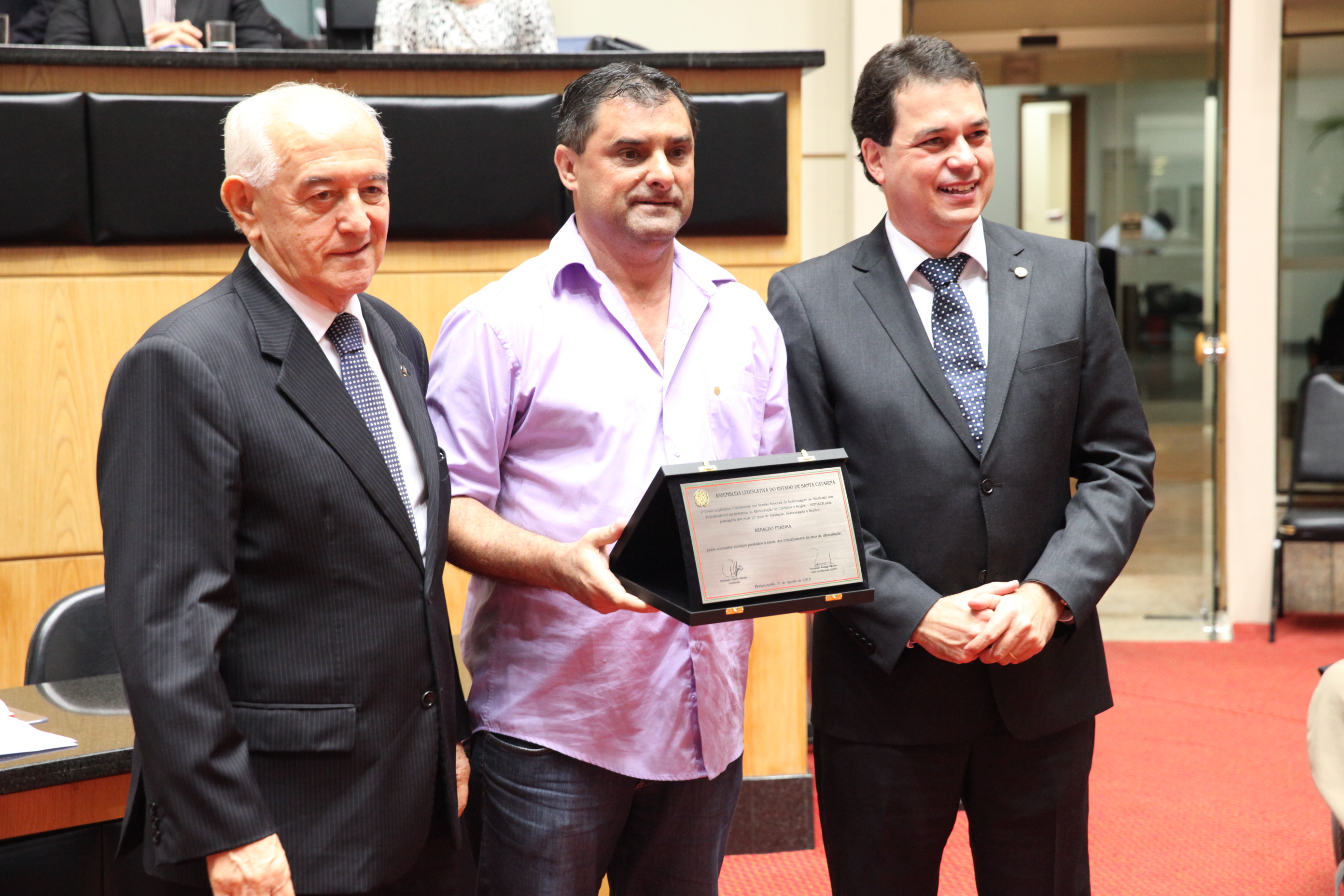 Sessão Especial em homenagem ao Sindicato dos Trabalhadores da Indústria da Alimentação de Criciúma. Foto: Fábio Queiroz / Agência AL