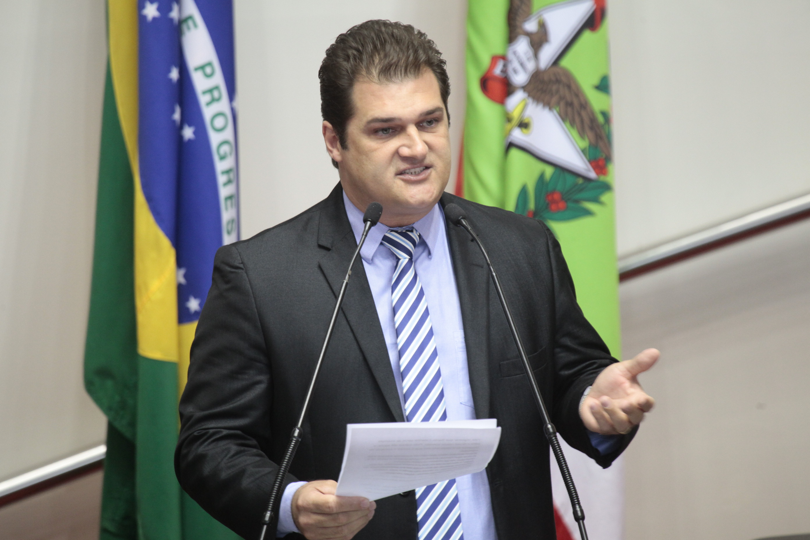 Sessão Ordinária da Assembleia Legislativa do Estado de Santa Catarina. Deputado: Cleiton Salvaro (PSB). Fotos:Miriam Zomer/Agência AL